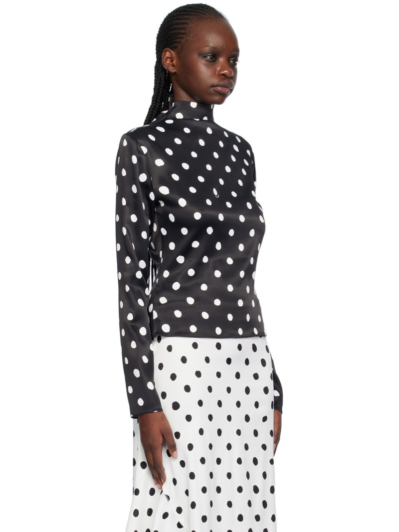 Marni Black Polka Dot Turtleneck outlook