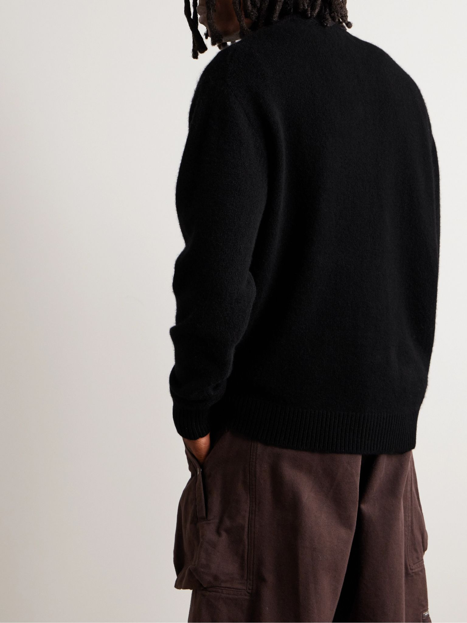 Cashmere Half-Zip Sweater Black - 3