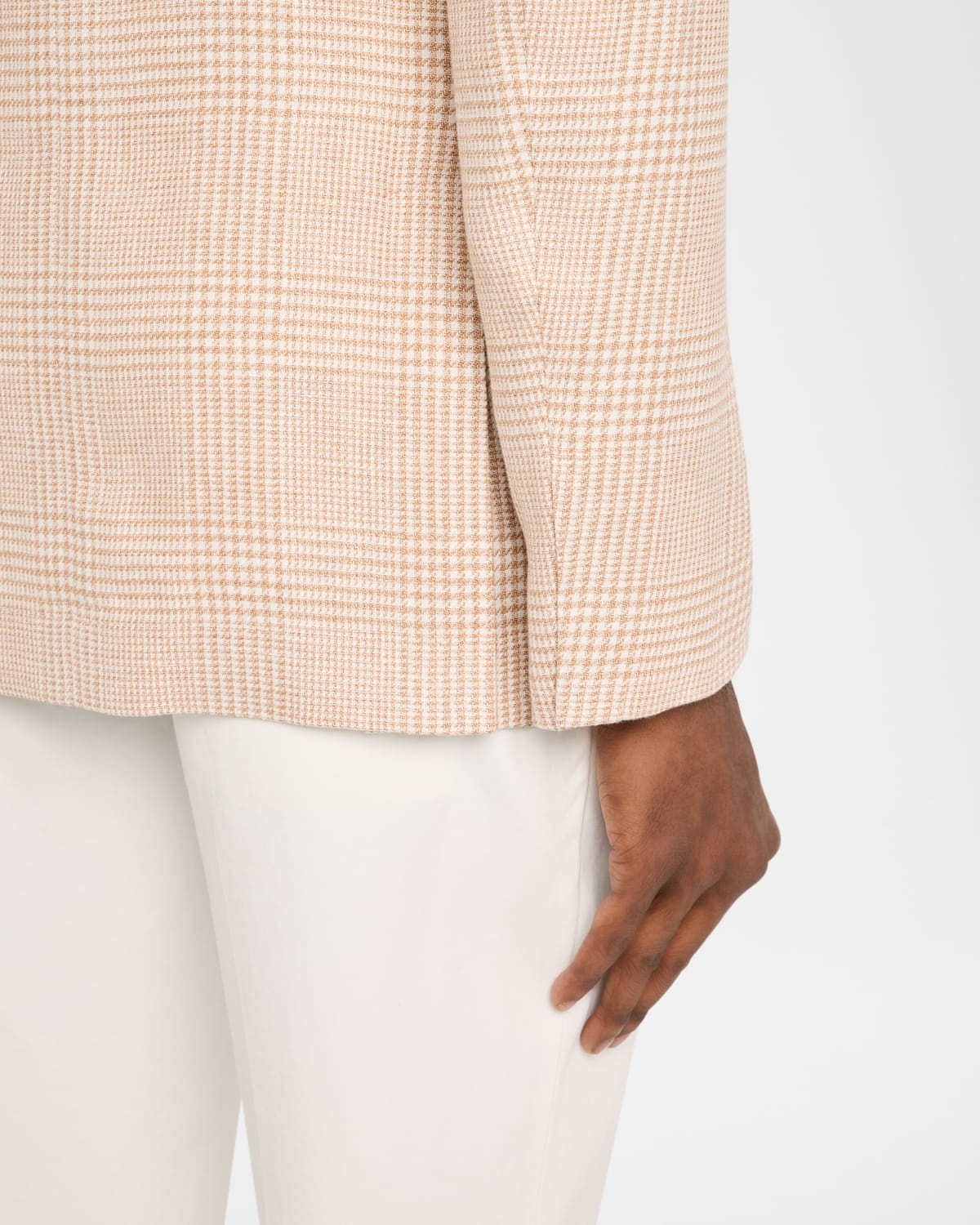 Men's Macro Prince of Wales Single-Breasted Sport Coat - 8