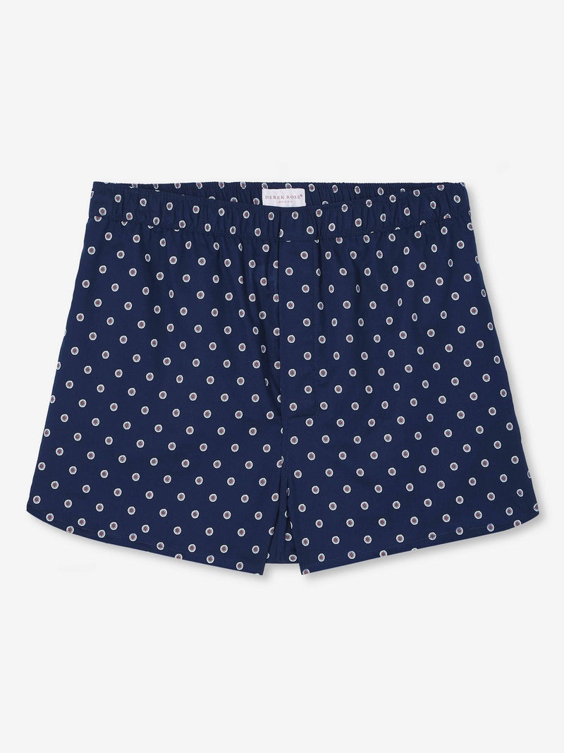 Men's Modern Fit Boxers Nelson 93 Cotton Batiste Navy - 1