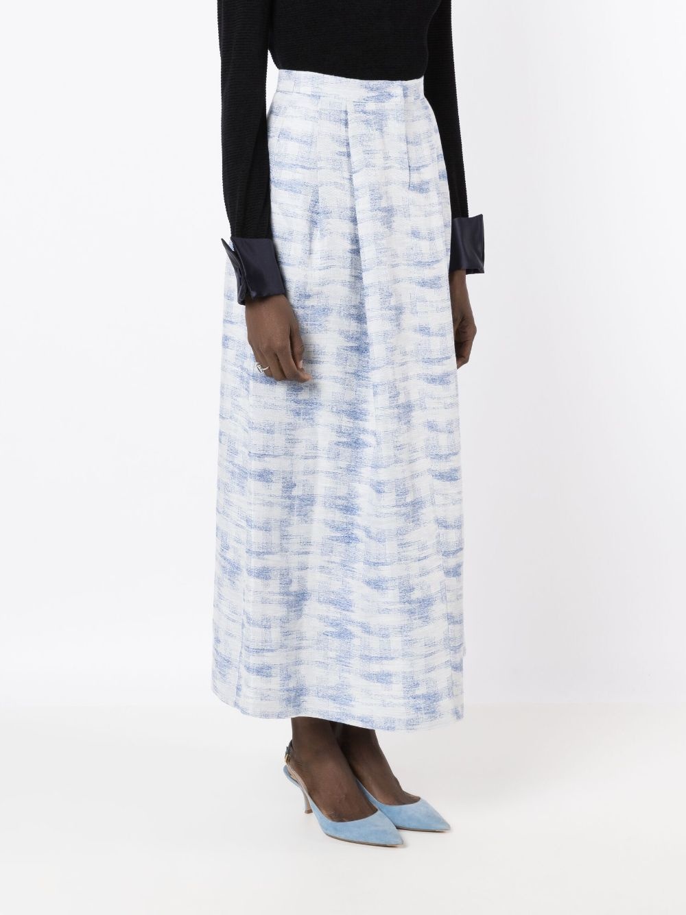 pleat-detailing high-waist skirt - 3