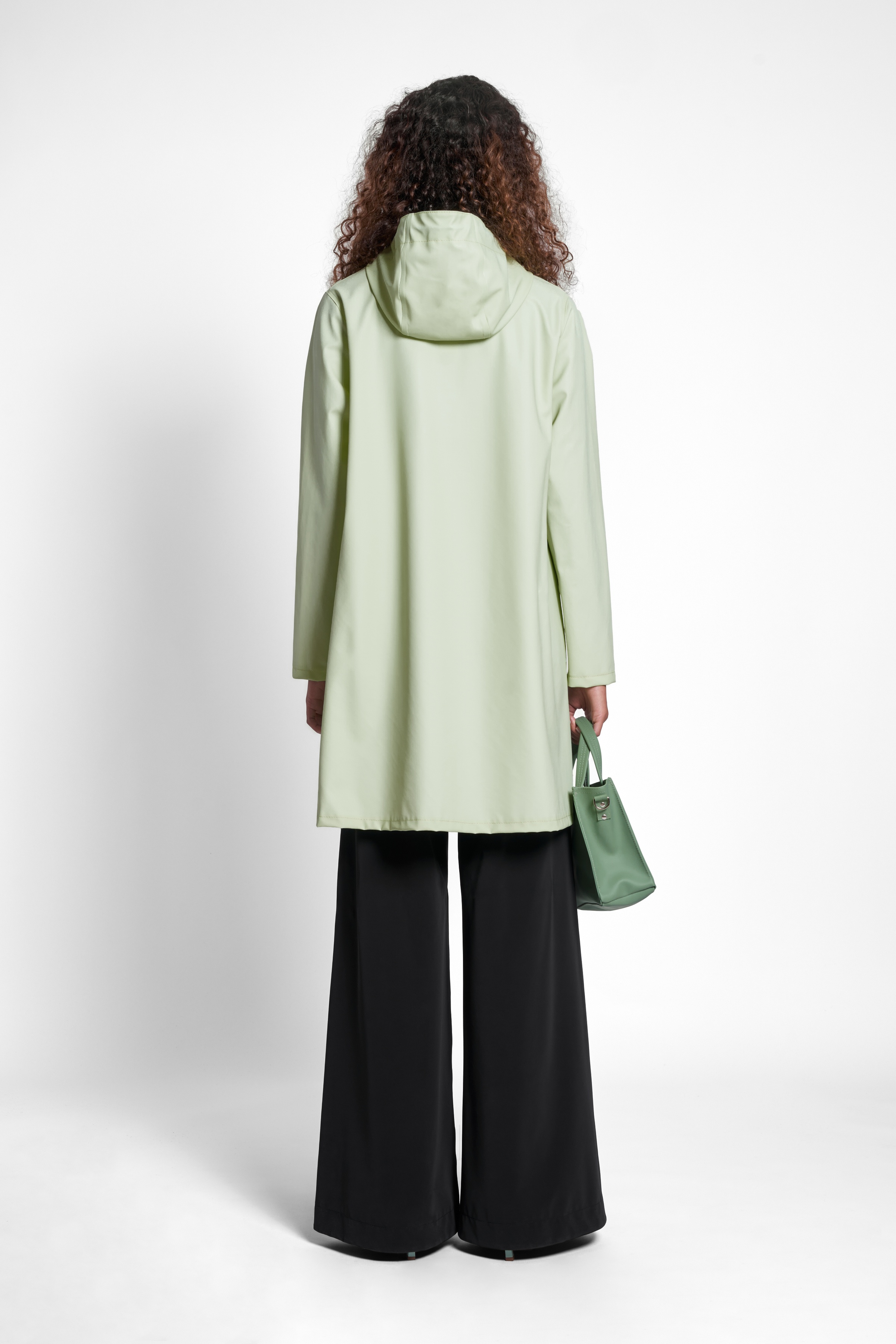 Mosebacke Lightweight Zip Raincoat Seafoam Green - 4