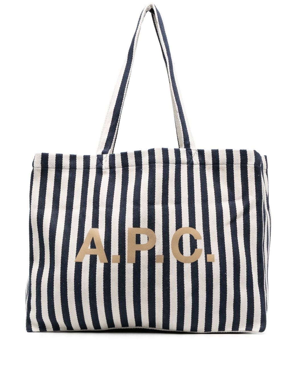 striped tote bag - 1