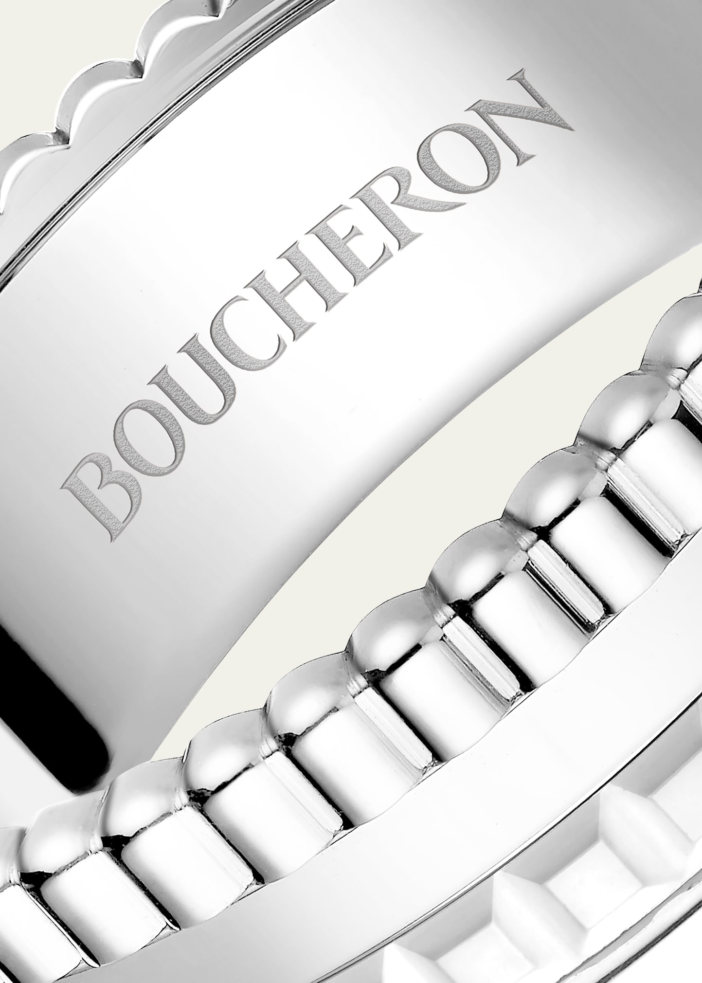 18K White Gold Quatre Double White Edition Small Ring - 3