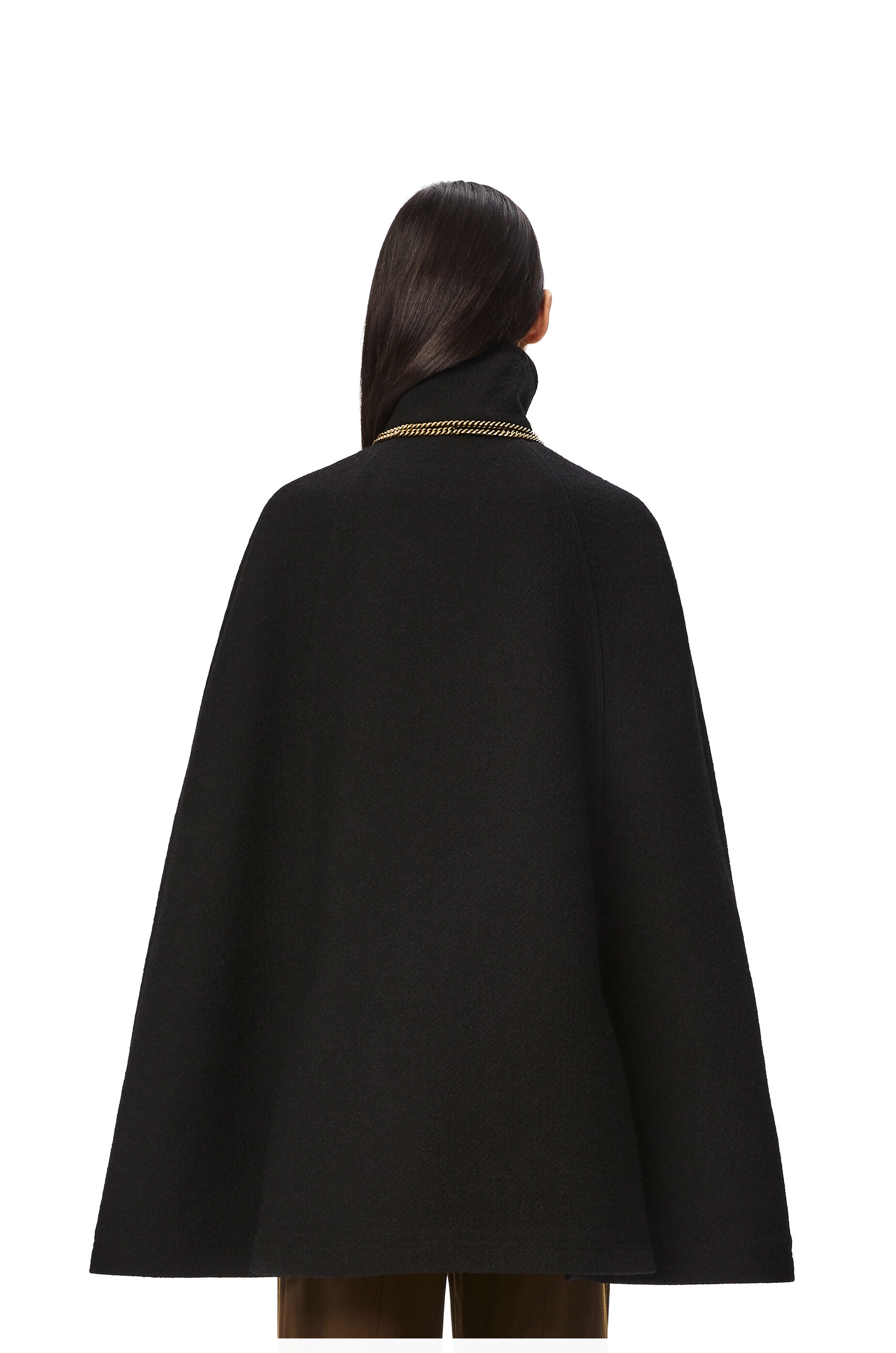 Military cape in wool and cupro - 4