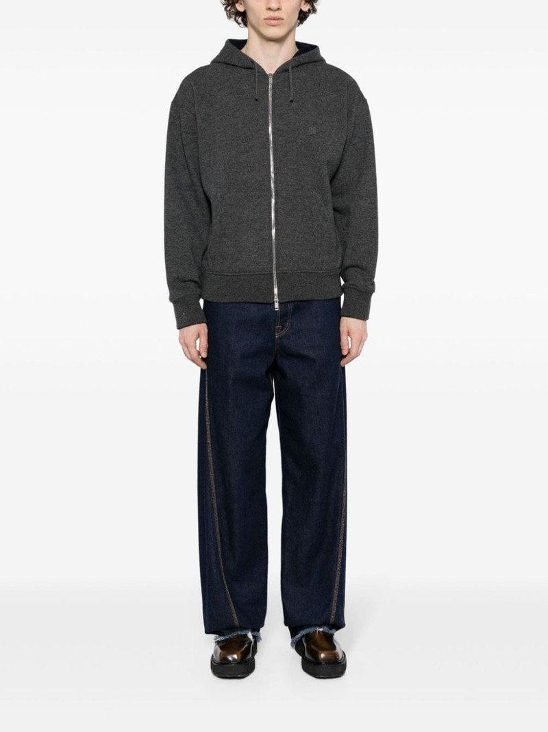 Givenchy logo-embroidered zip-up hoodie outlook