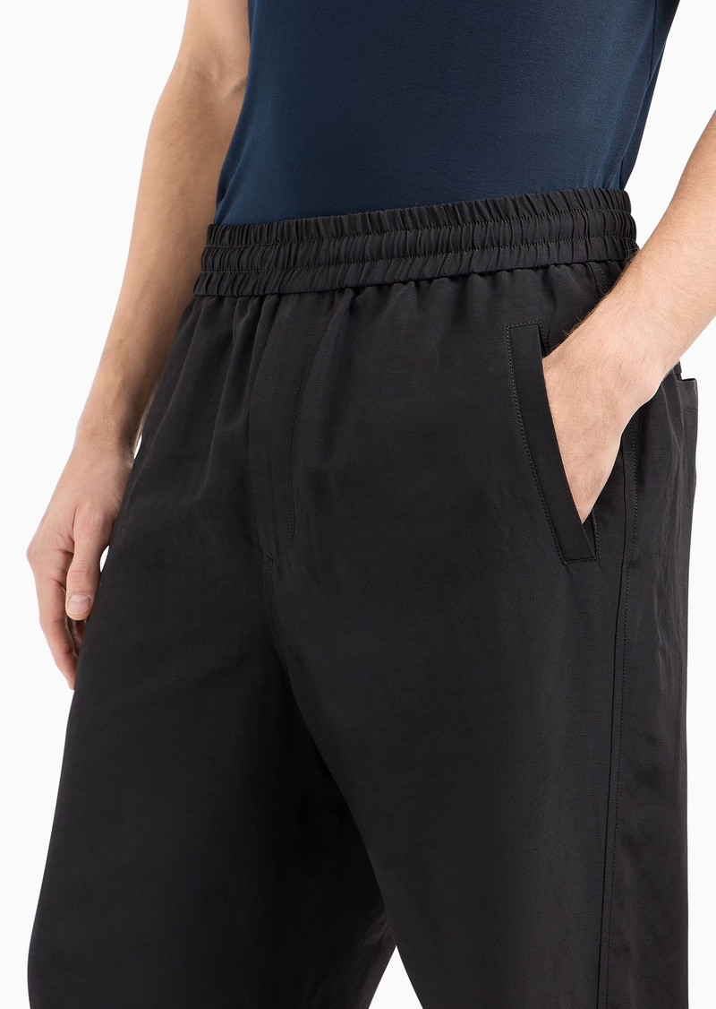 Viscose and linen canvas Bermuda shorts 5