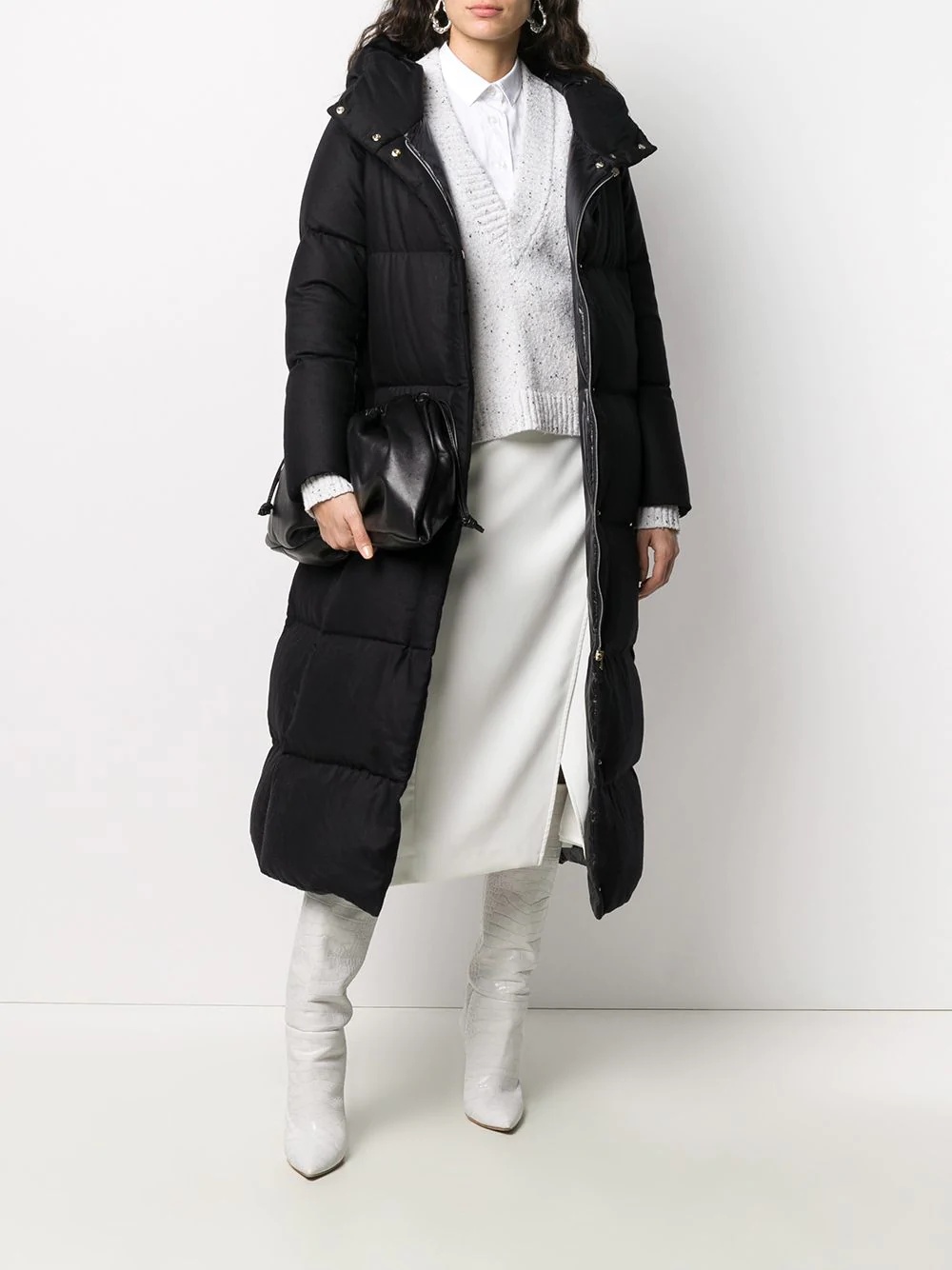 padded mid-length coat - 2