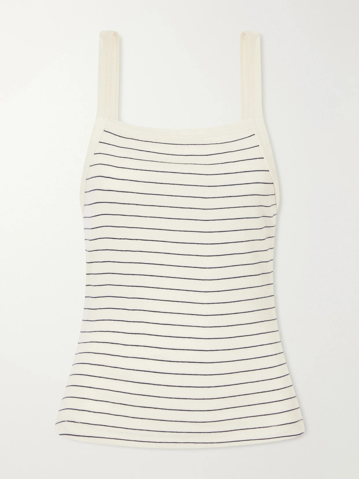 Nando Striped Ribbed Cotton Tank - 1