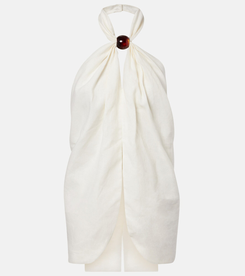 Biba halterneck linen top 1
