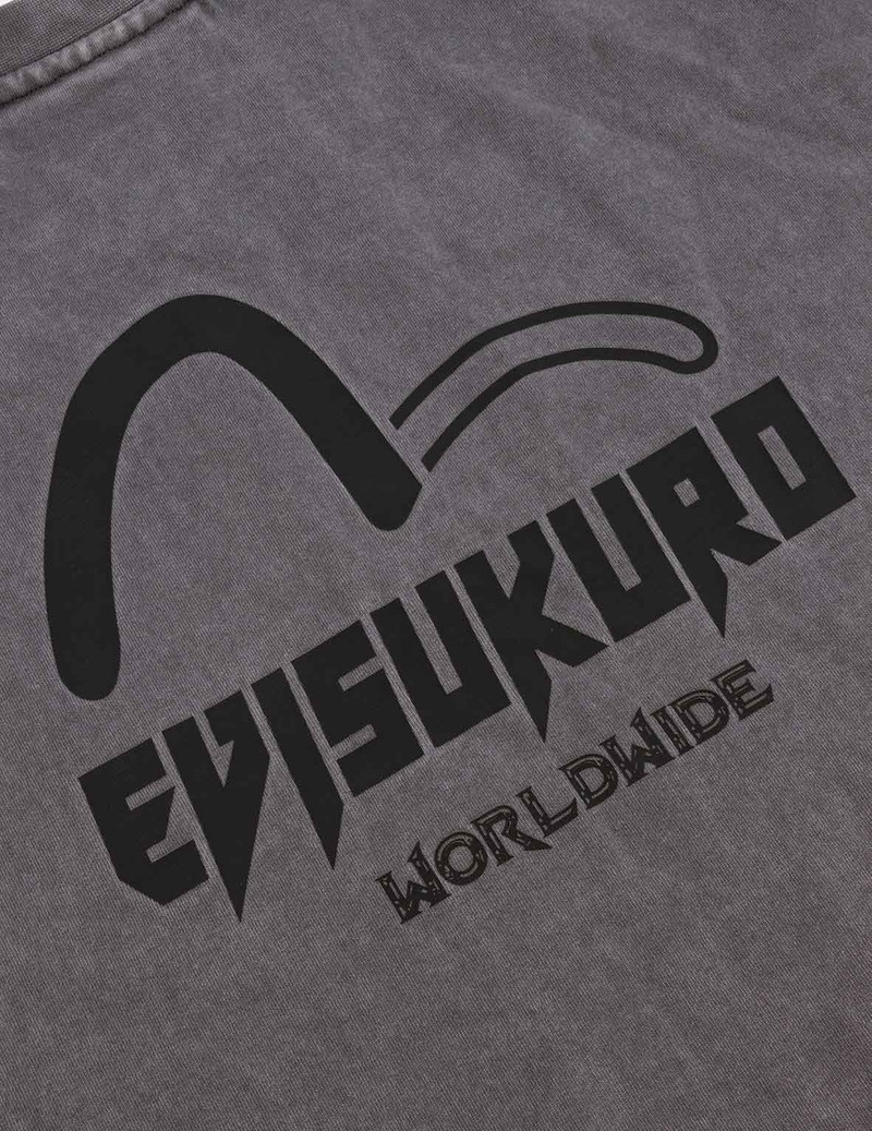 Washed Logo Embroidery and Print Loose Fit T-shirt 10