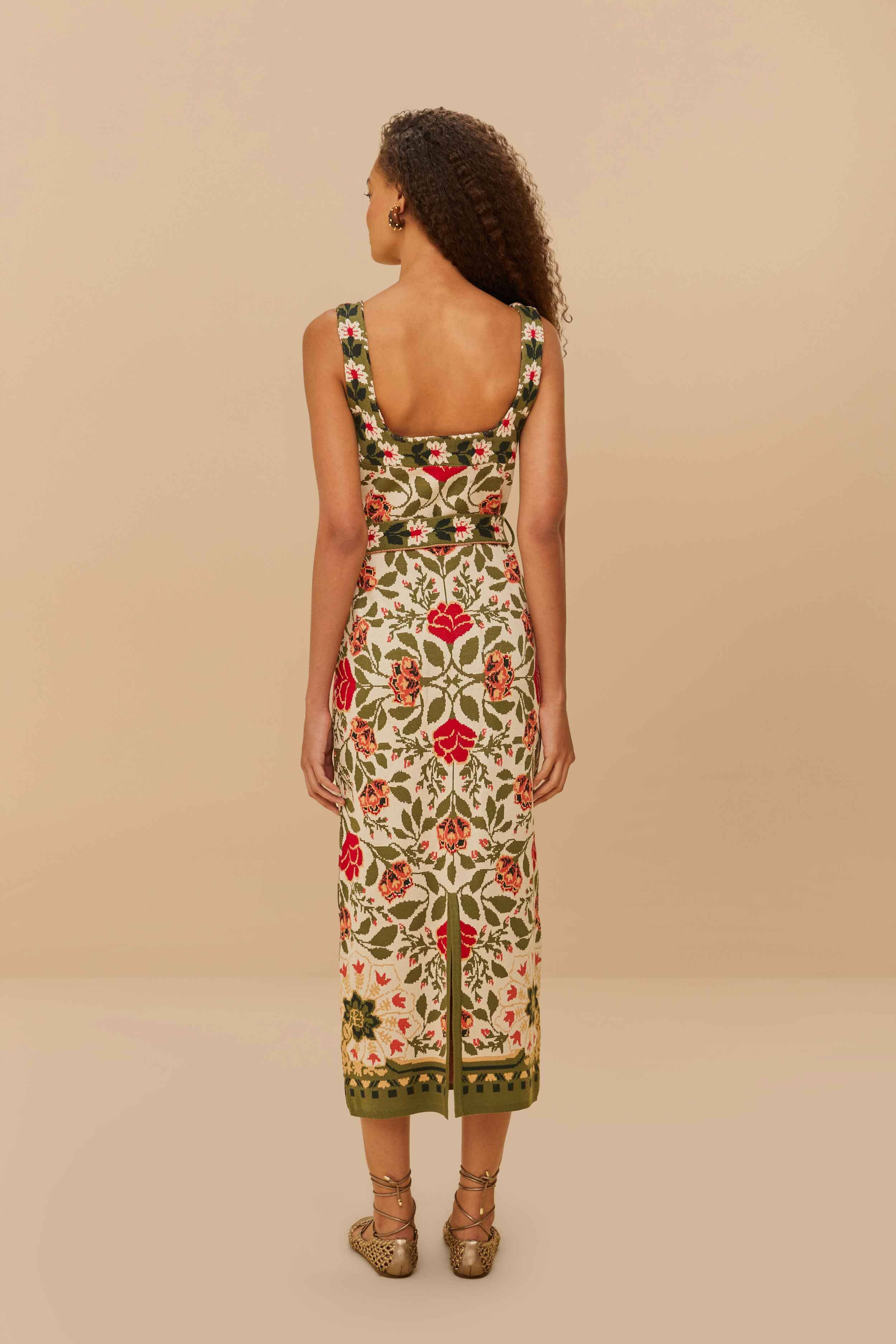 Sand Garden Tapestry Knit Dress - 4