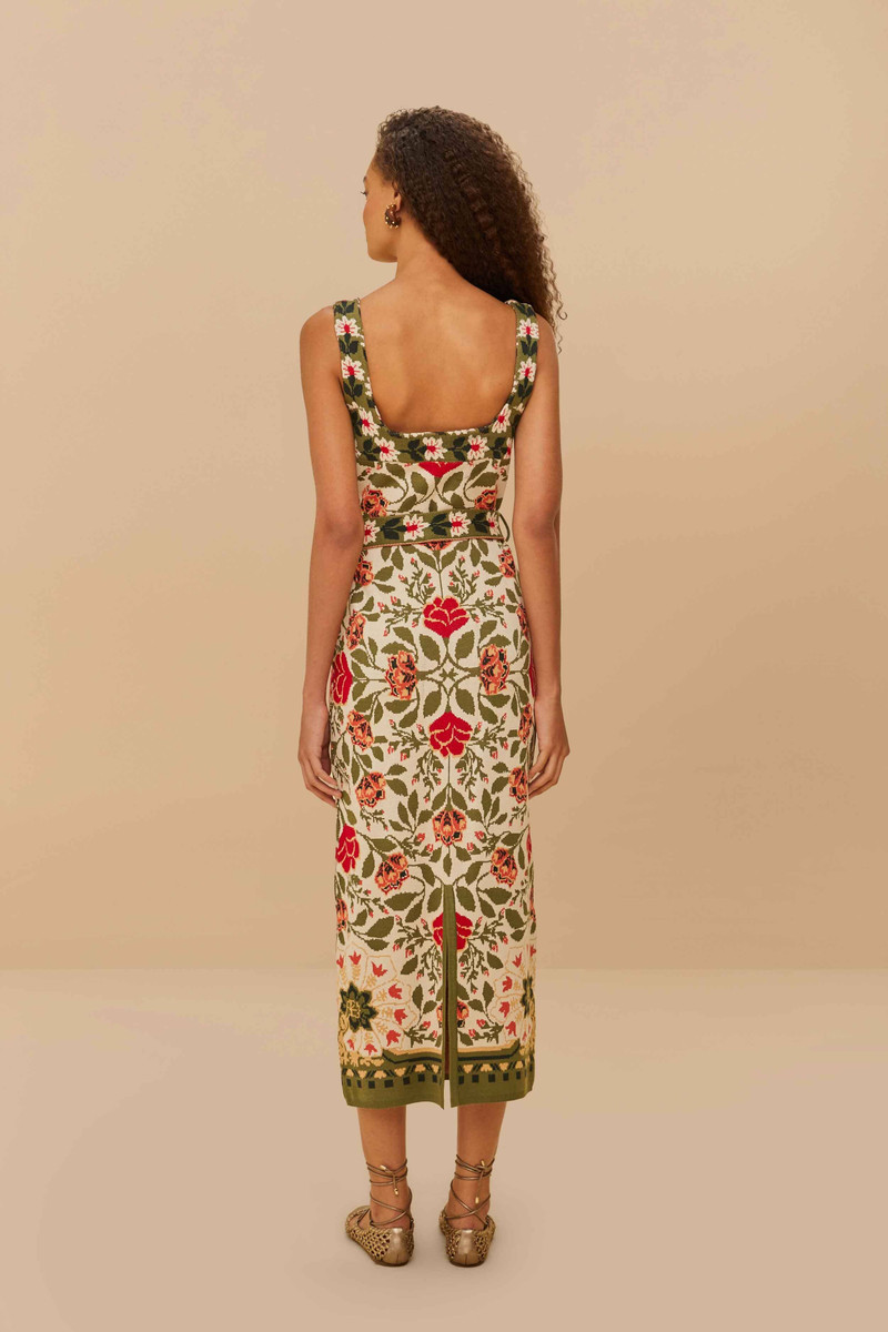 Sand Garden Tapestry Knit Dress 4