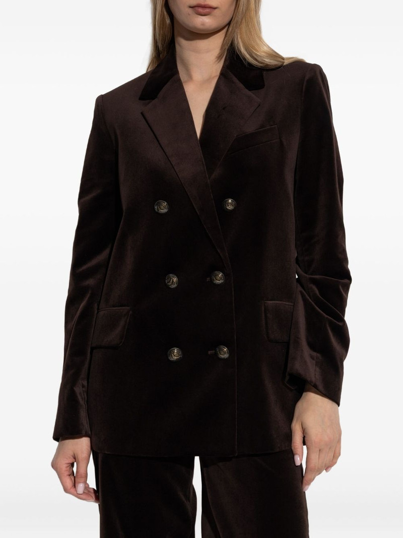 double-breasted velvet blazer 3