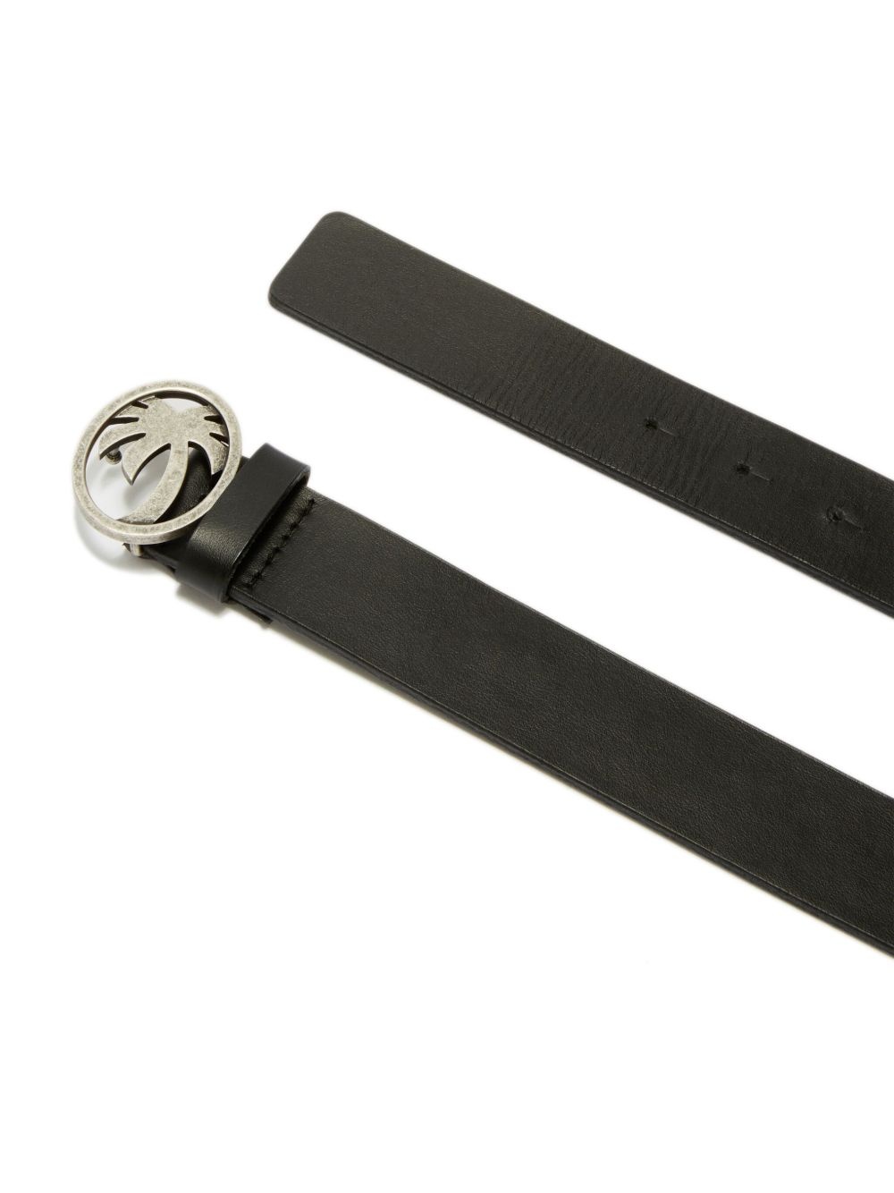 oval-pam leather belt - 2