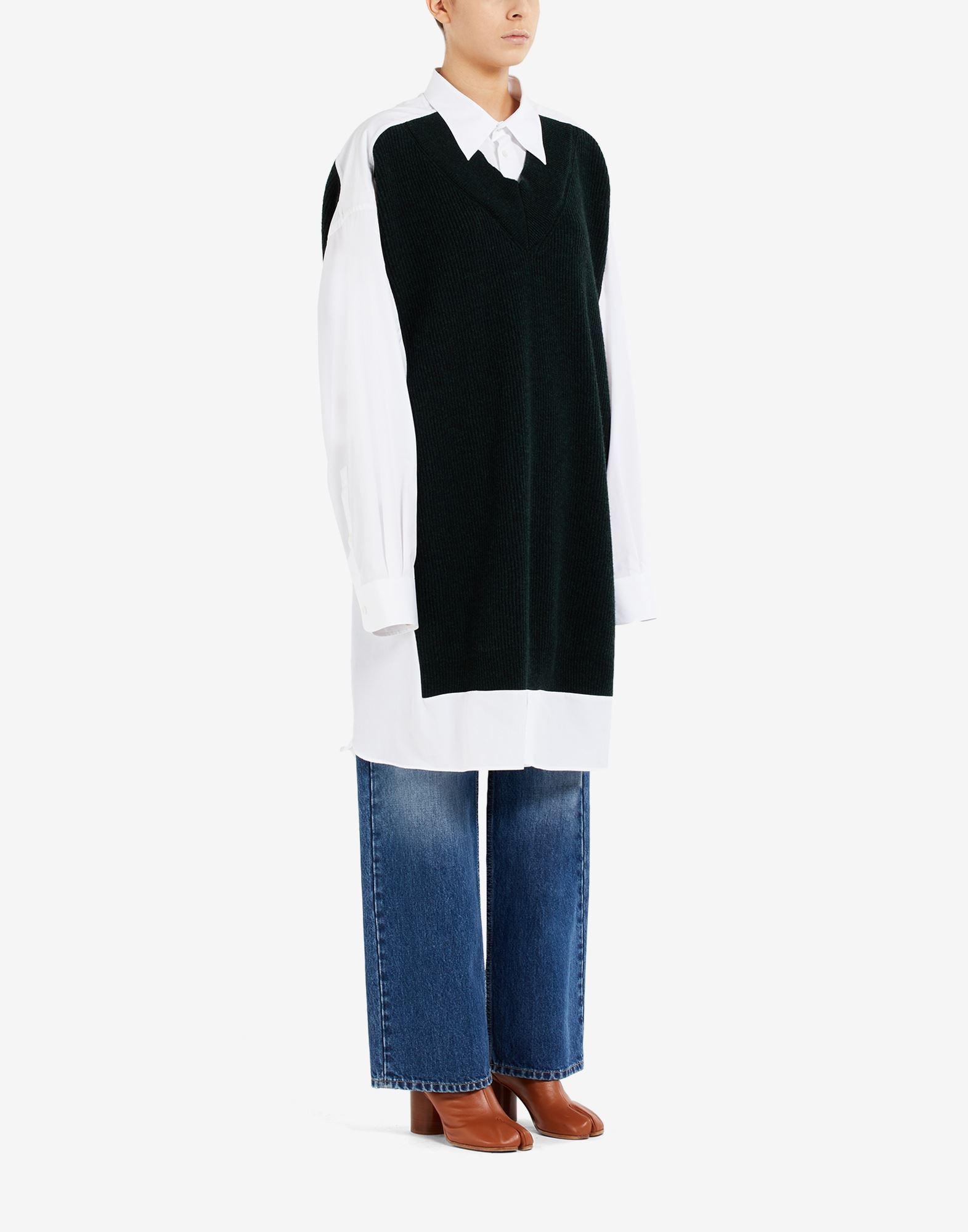 Oversized poplin contrast shirt - 3