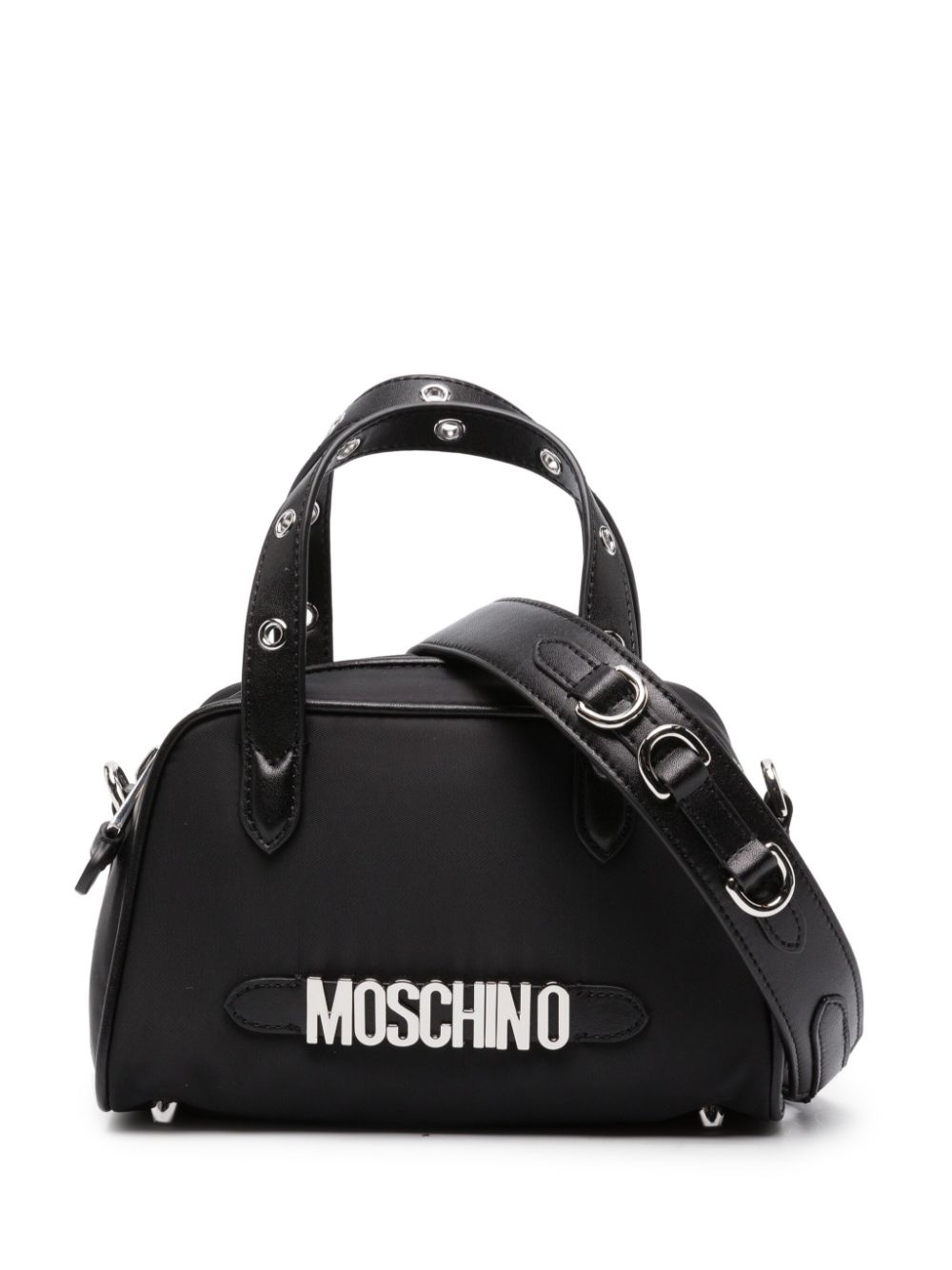 logo-plaque eyelet-detailed tote bag - 1