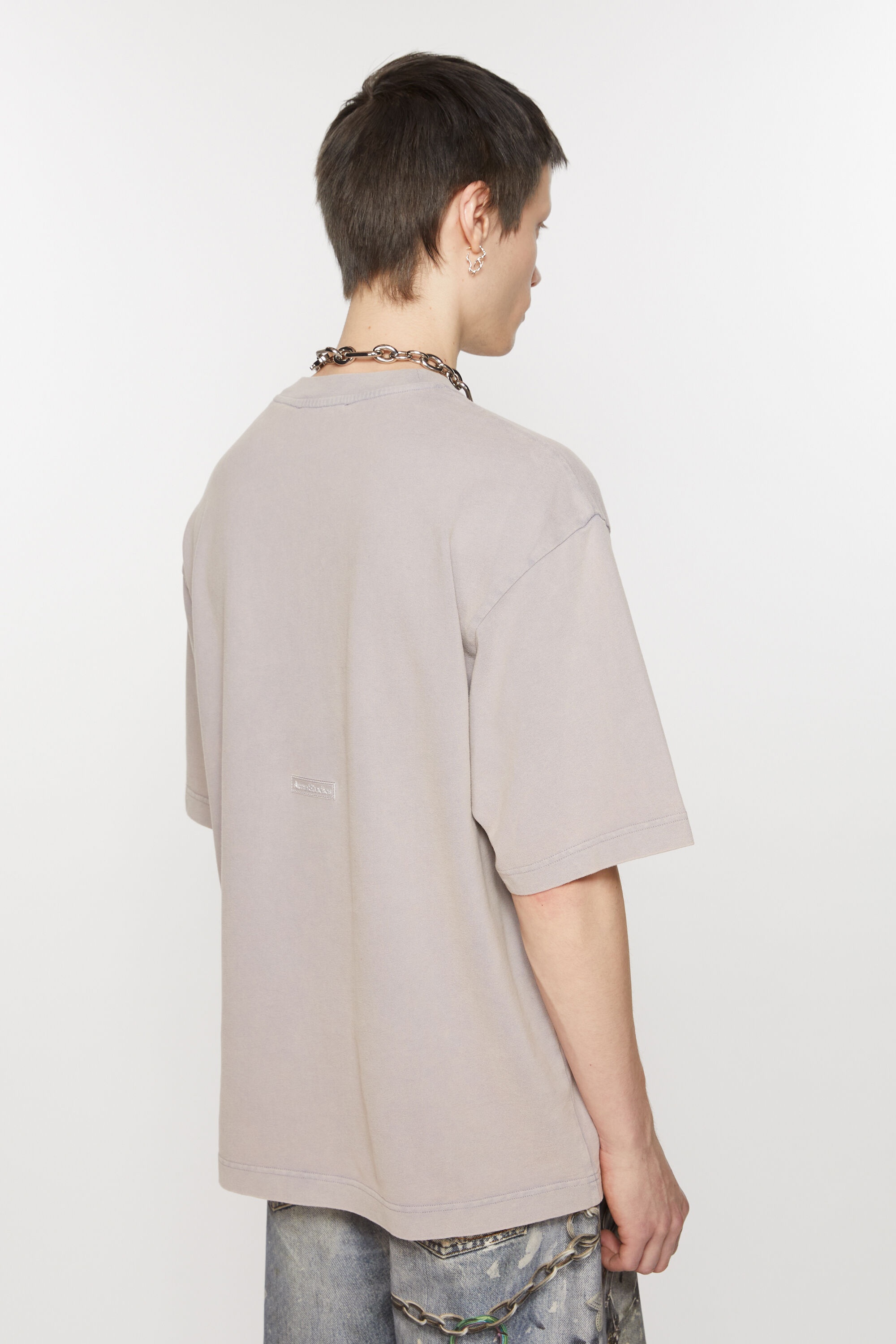 Crew neck t-shirt - Relaxed unisex fit - Dusty purple - 3