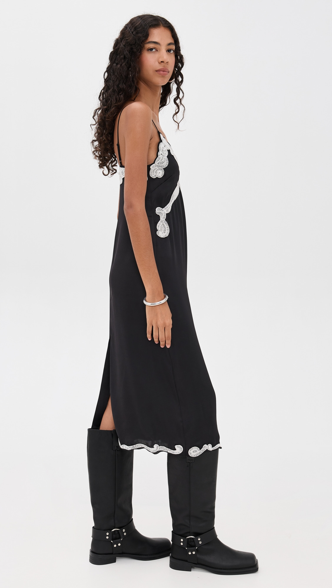 Ann Emb Slip Dress - 3