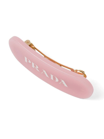 Prada logo-print hair clip outlook