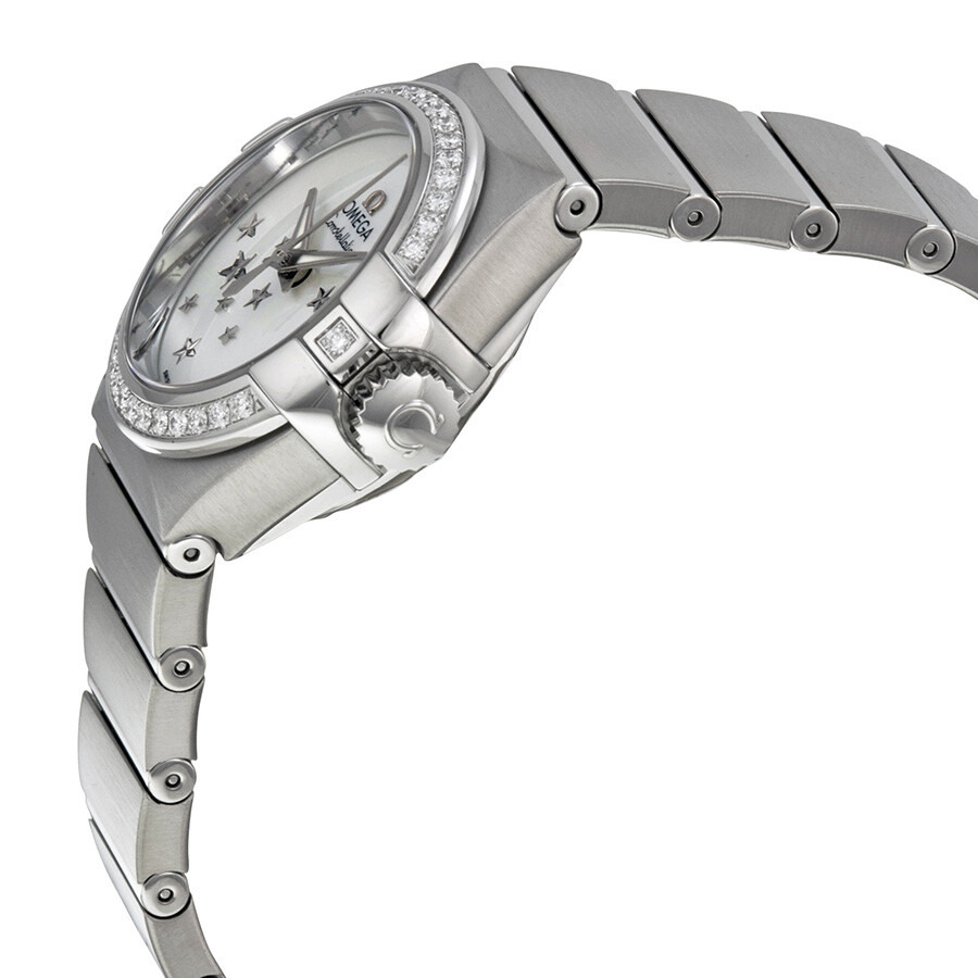Omega Constellation Automatic Diamond Mother of Pearl Dial Ladies Watch 123.15.27.20.05.001 - 2