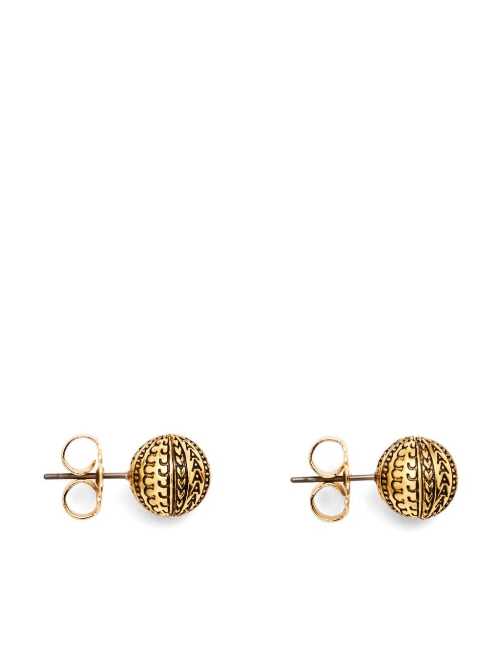 monogram ball stud earrings - 3