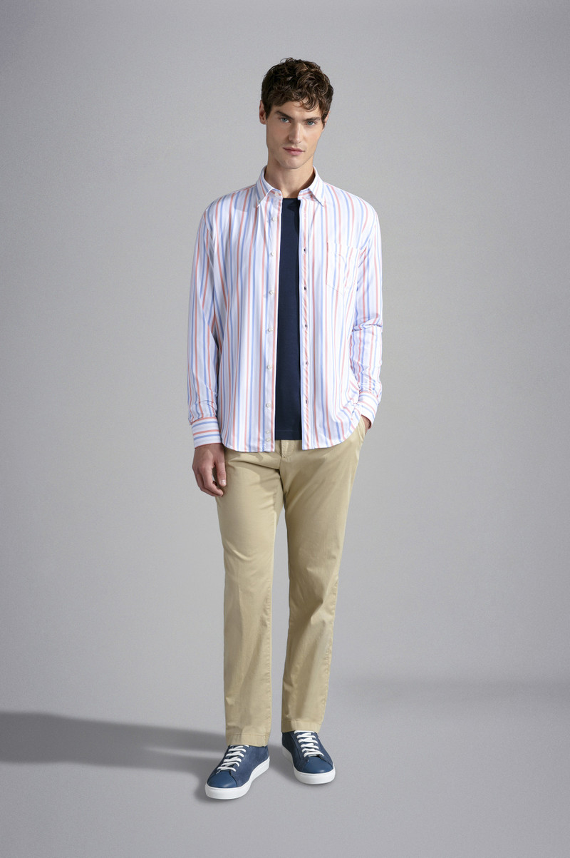 Paul & Shark SILK AND STRETCH COTTON CHINO TROUSERS outlook