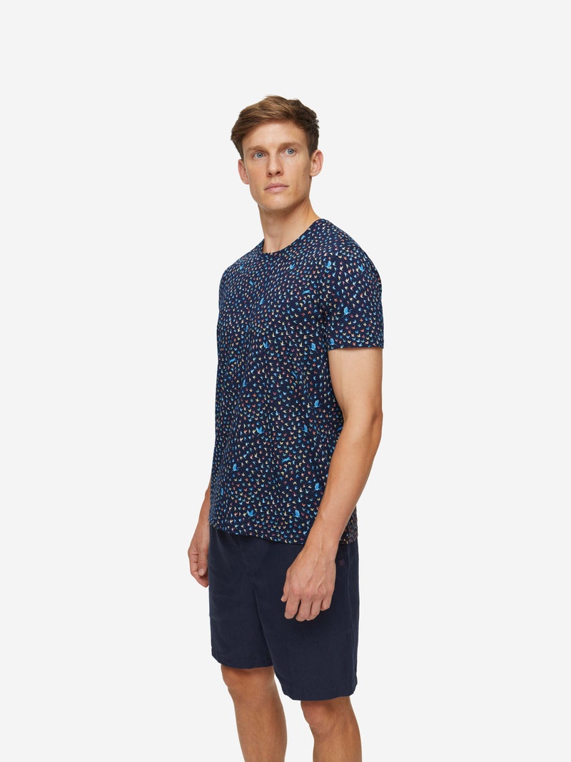 Men's T-Shirt Robin 12 Pima Cotton Navy - 5