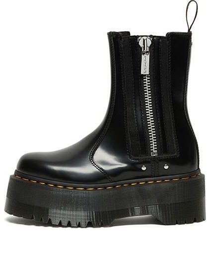 (WMNS) Dr. Martens 2976 Max Leather Platform Chelsea Boots 'Black' 26903001 - 1