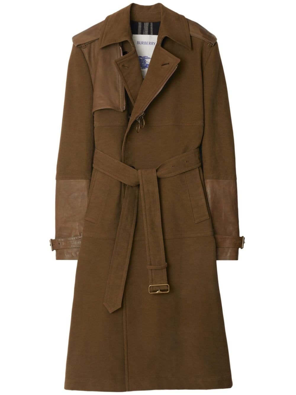 panelled trench coat - 1