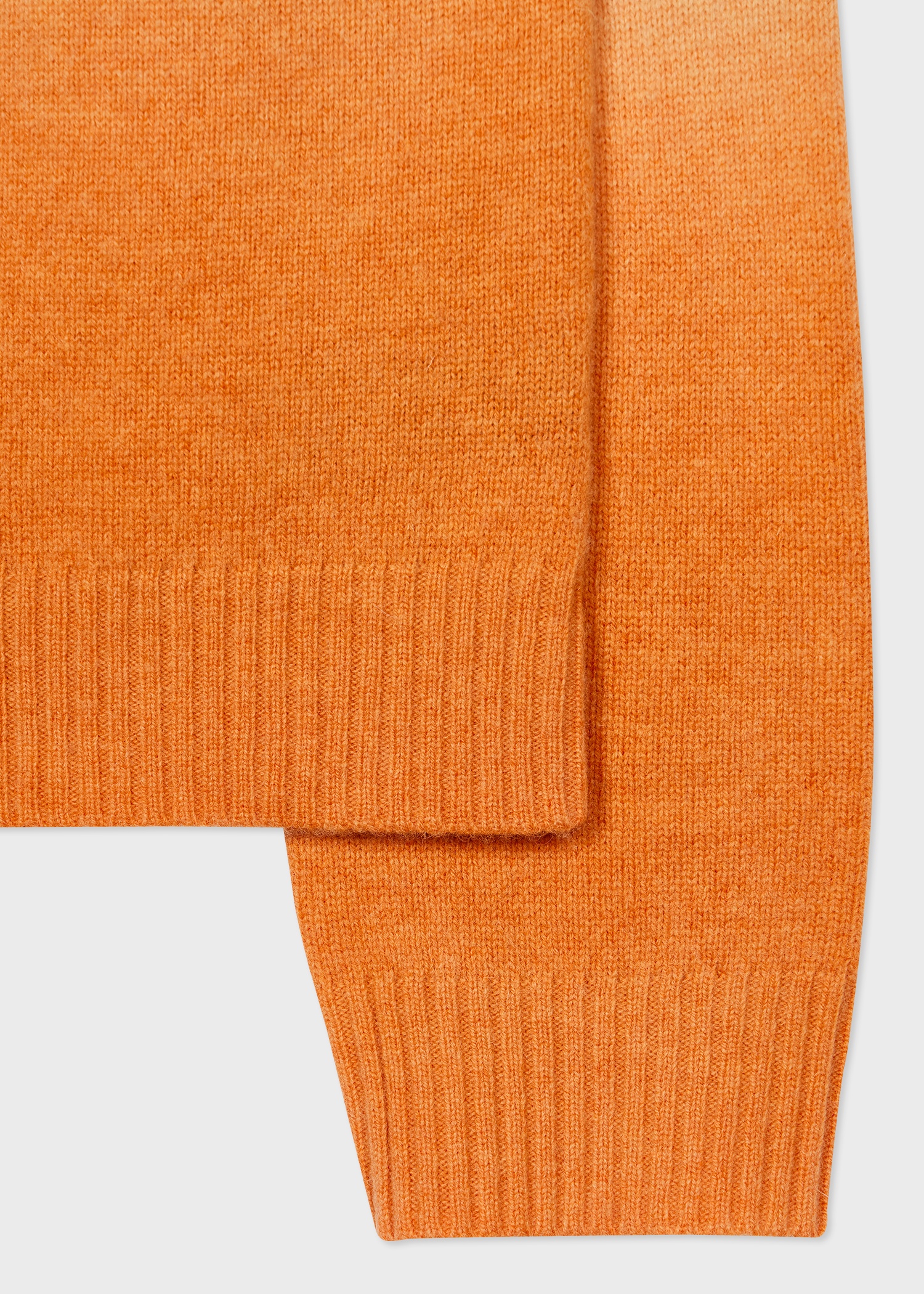 Women's Turquoise and Mustard 'Happy' Ombré Knitted High Neck Sweater - 2