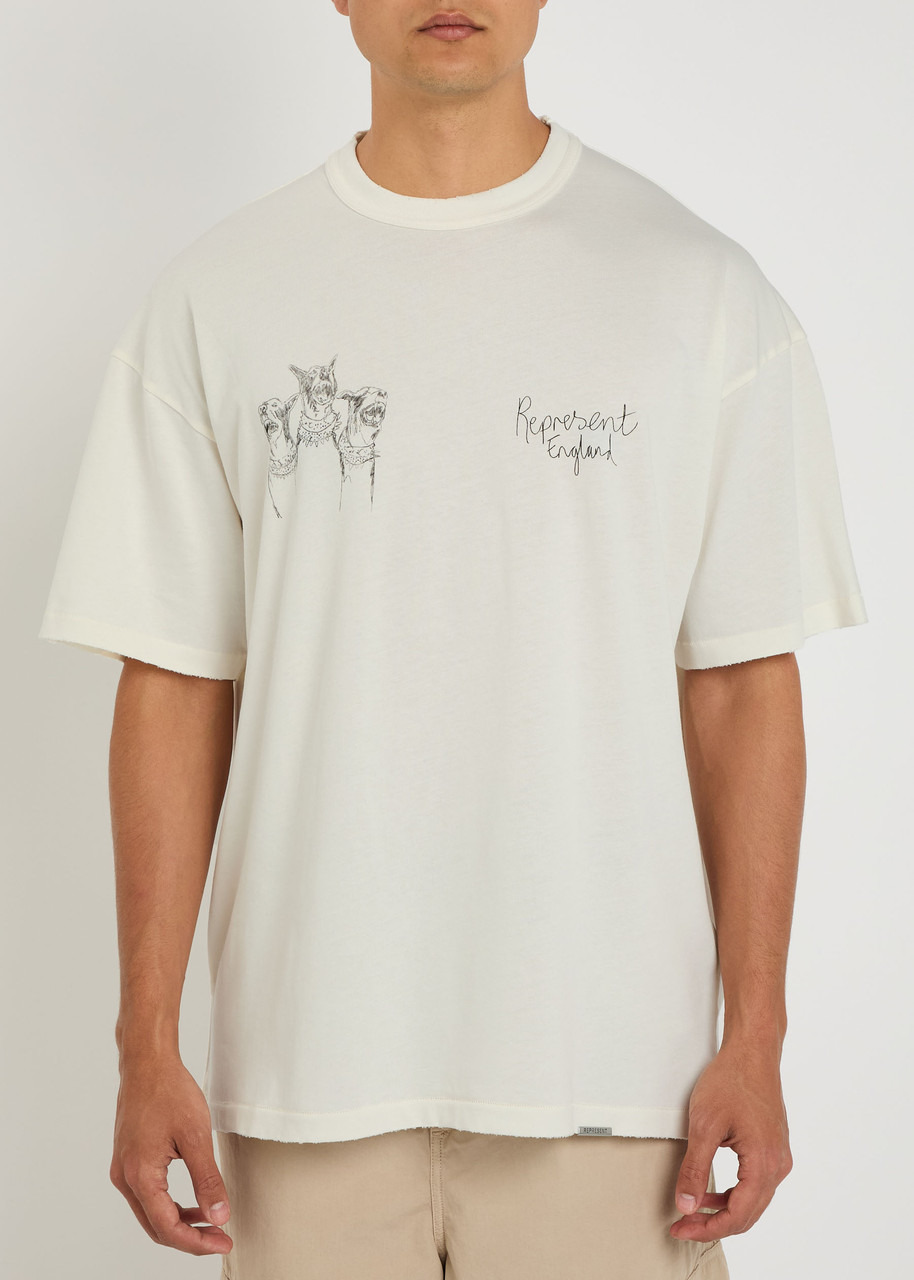 Represent Hand Drawn Thoroughbred Dogs Cotton T-shirt - 2