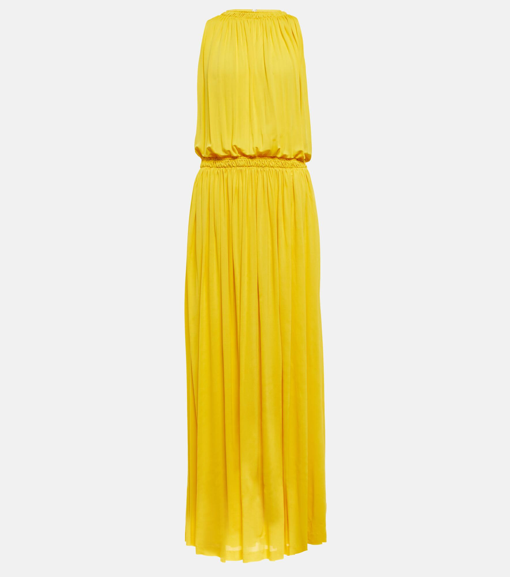Draped chiffon maxi dress - 1