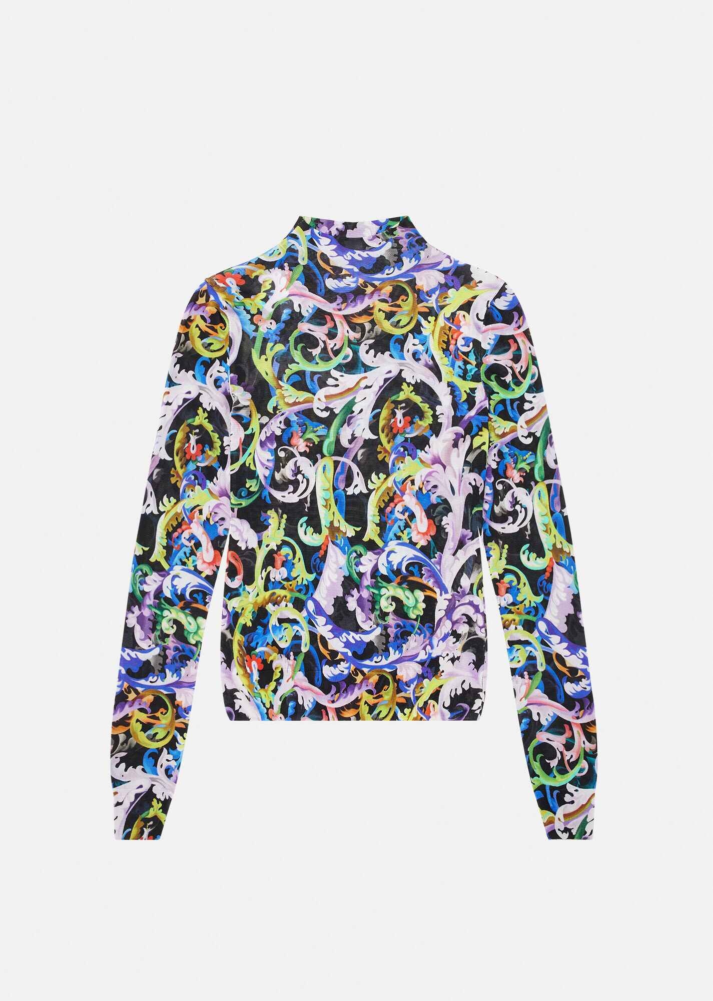 Baroccoflage Print Silk Sweater - 1