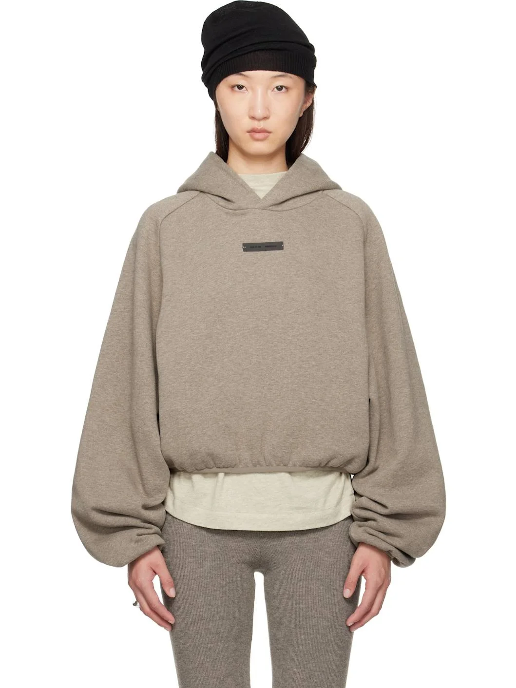 Brown Modern Fit Hoodie - 1