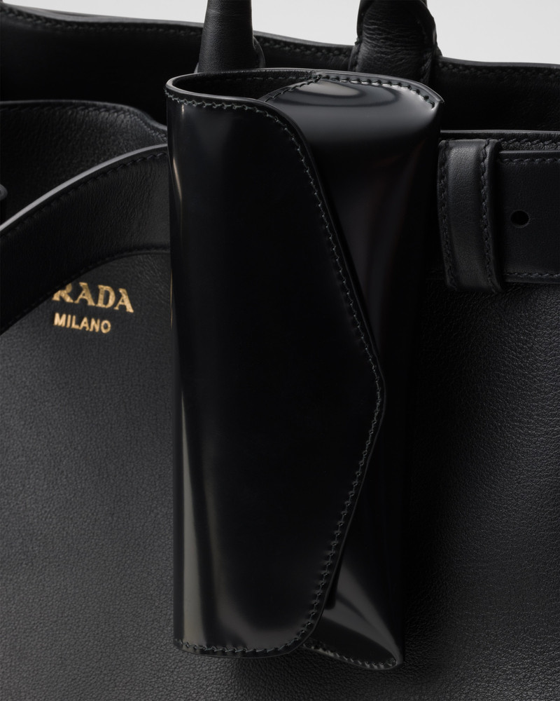 Prada Brushed leather glasses case outlook