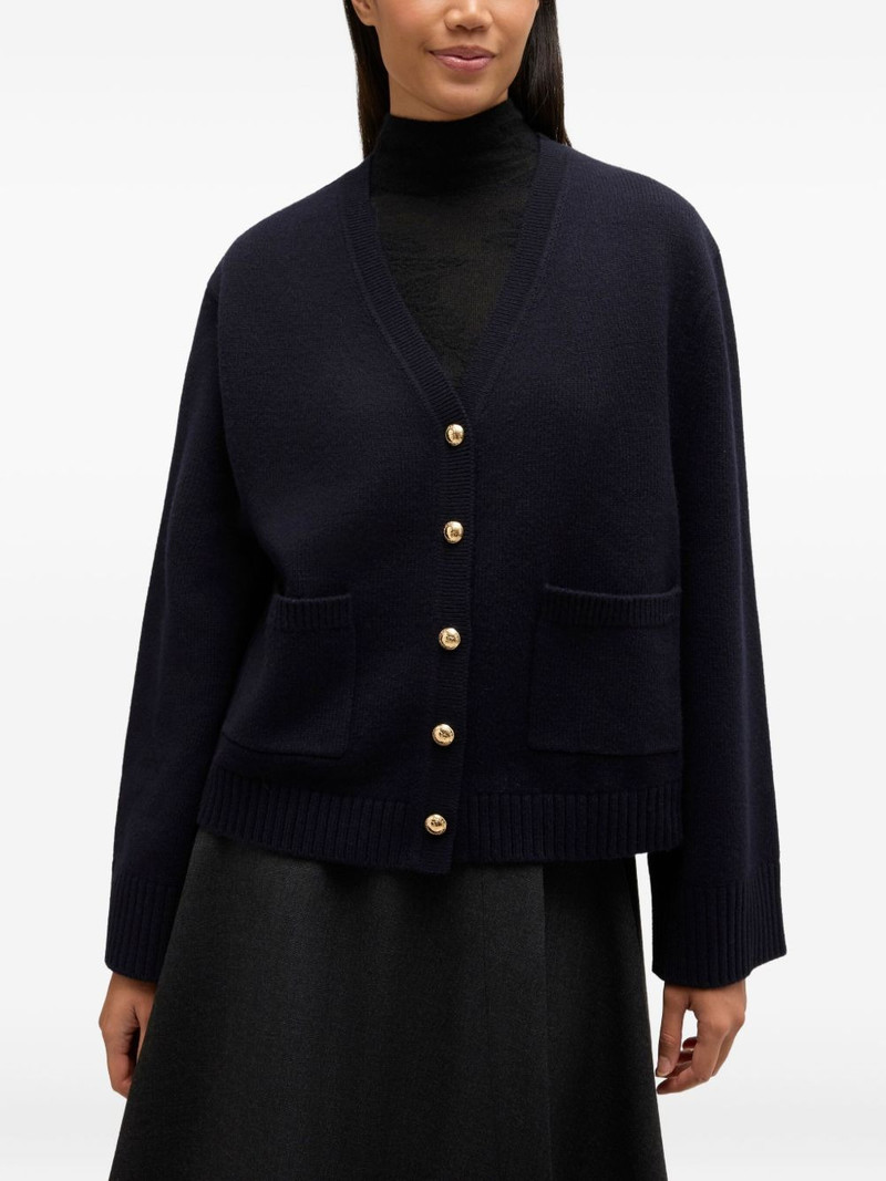 pocket button-fastening cardigan 3