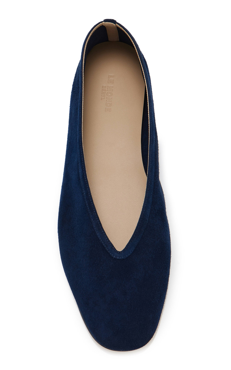 LE MONDE BÉRYL Luna Suede Ballet Flats navy outlook