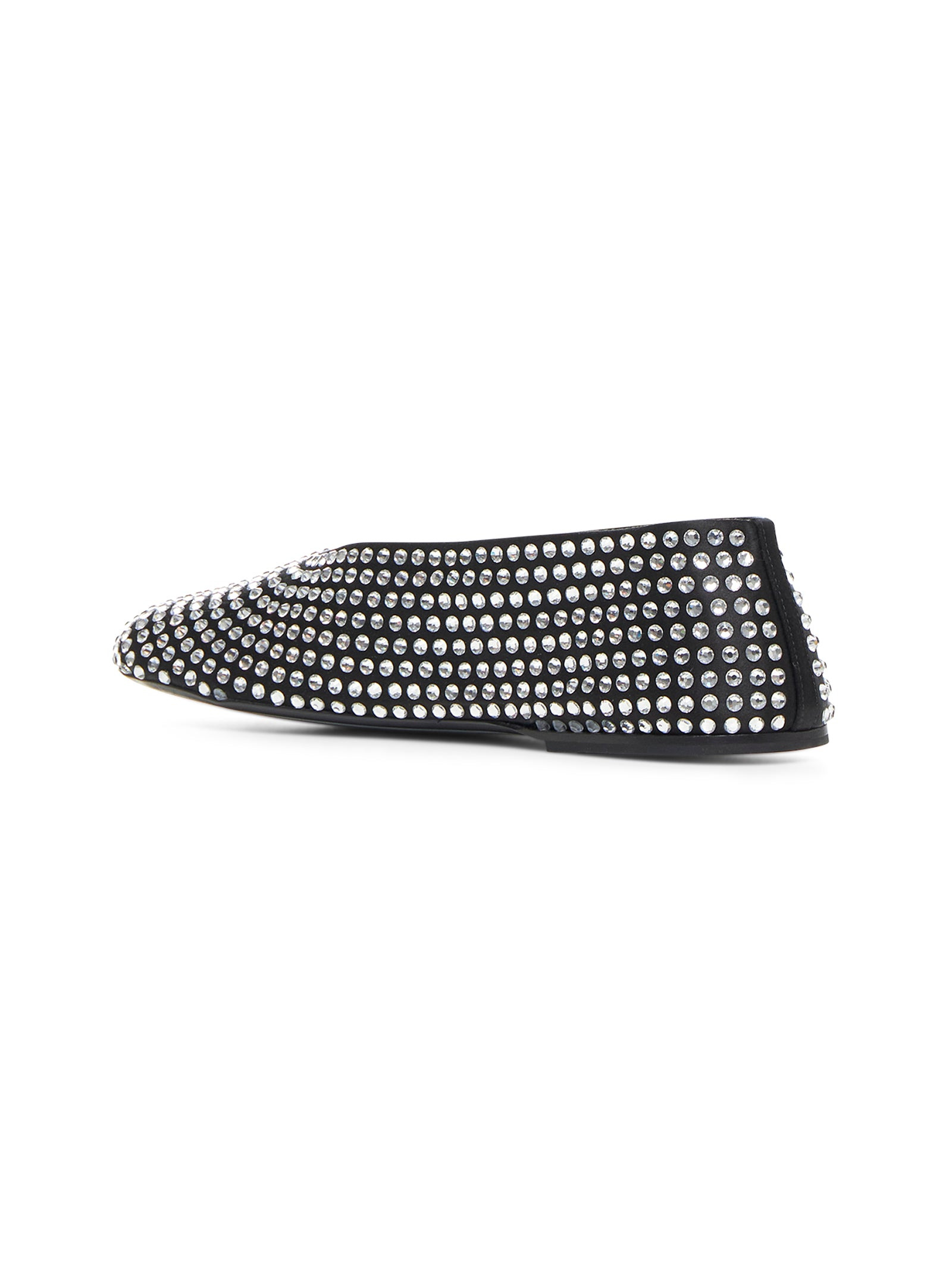 Black crystal-embellished Marcy ballet flats - 3