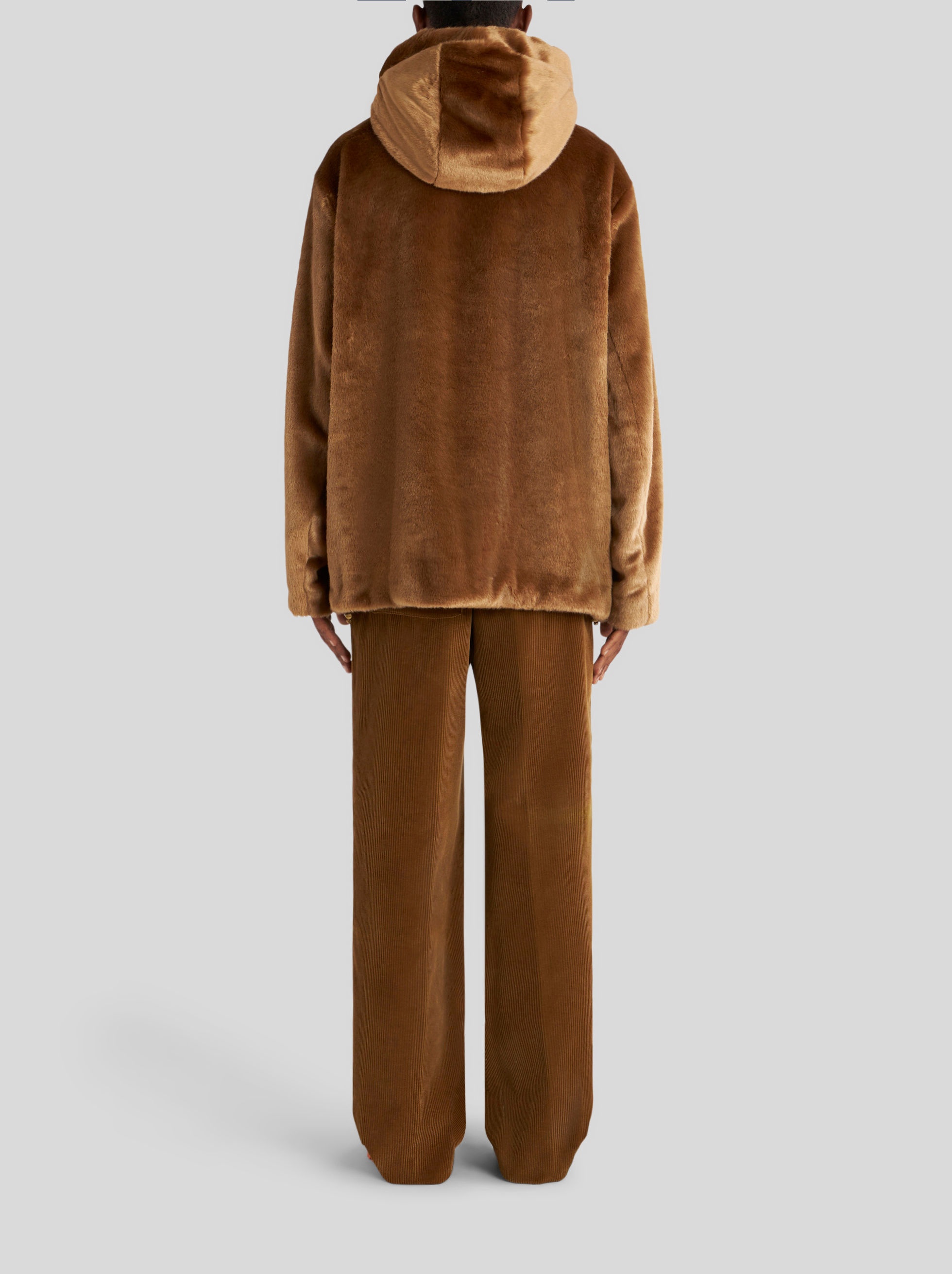 HOODED JACKET WITH JACQUARD INTARSIA WOLF - 5