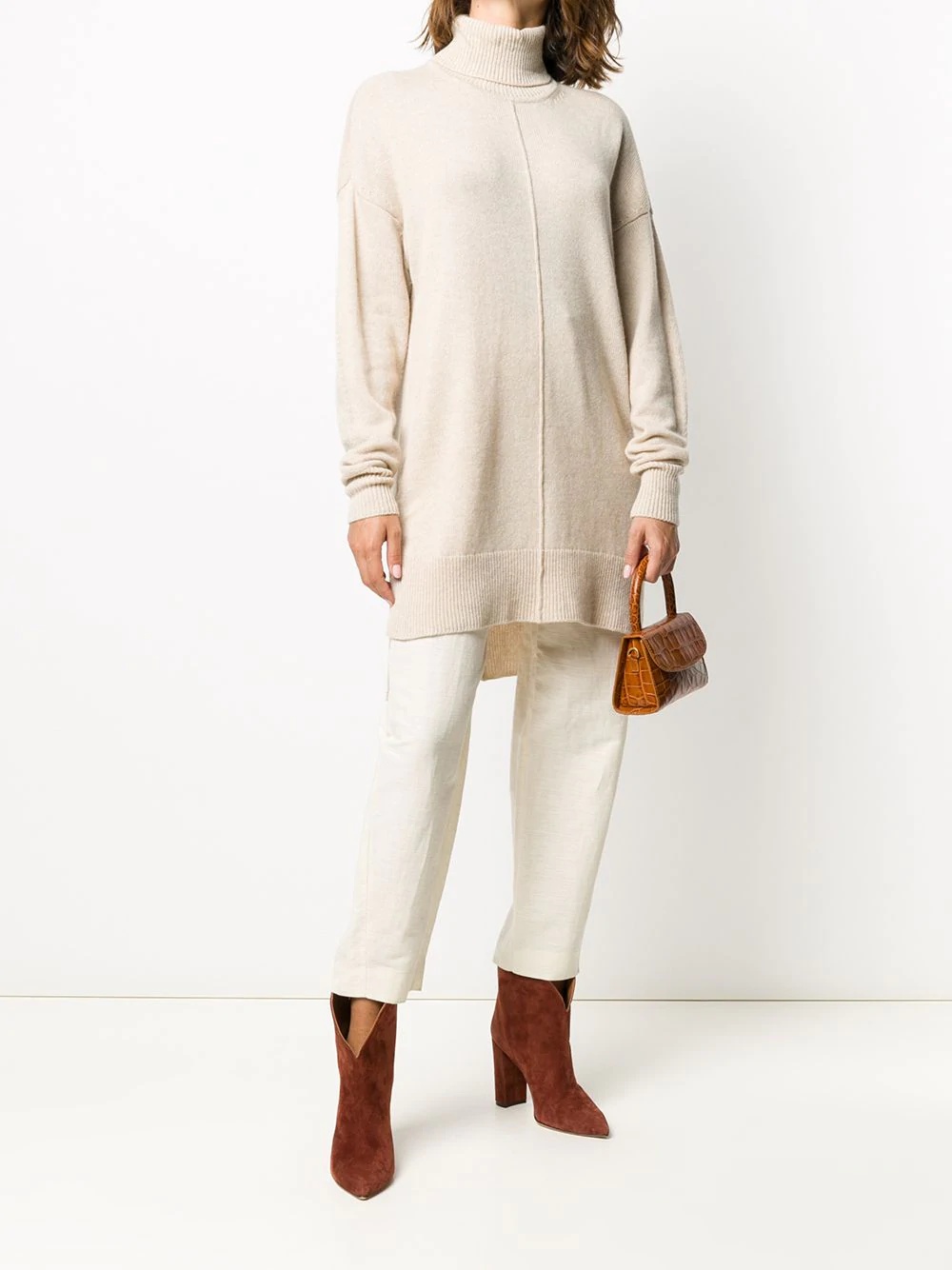 turtleneck knitted jumper - 2