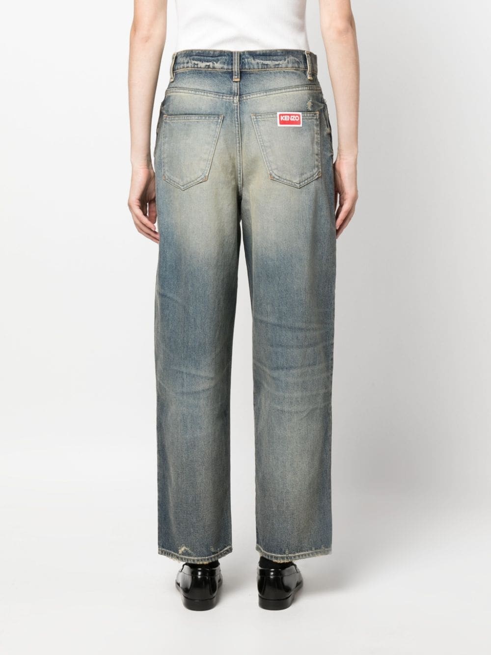 mid-rise tapered jeans - 4