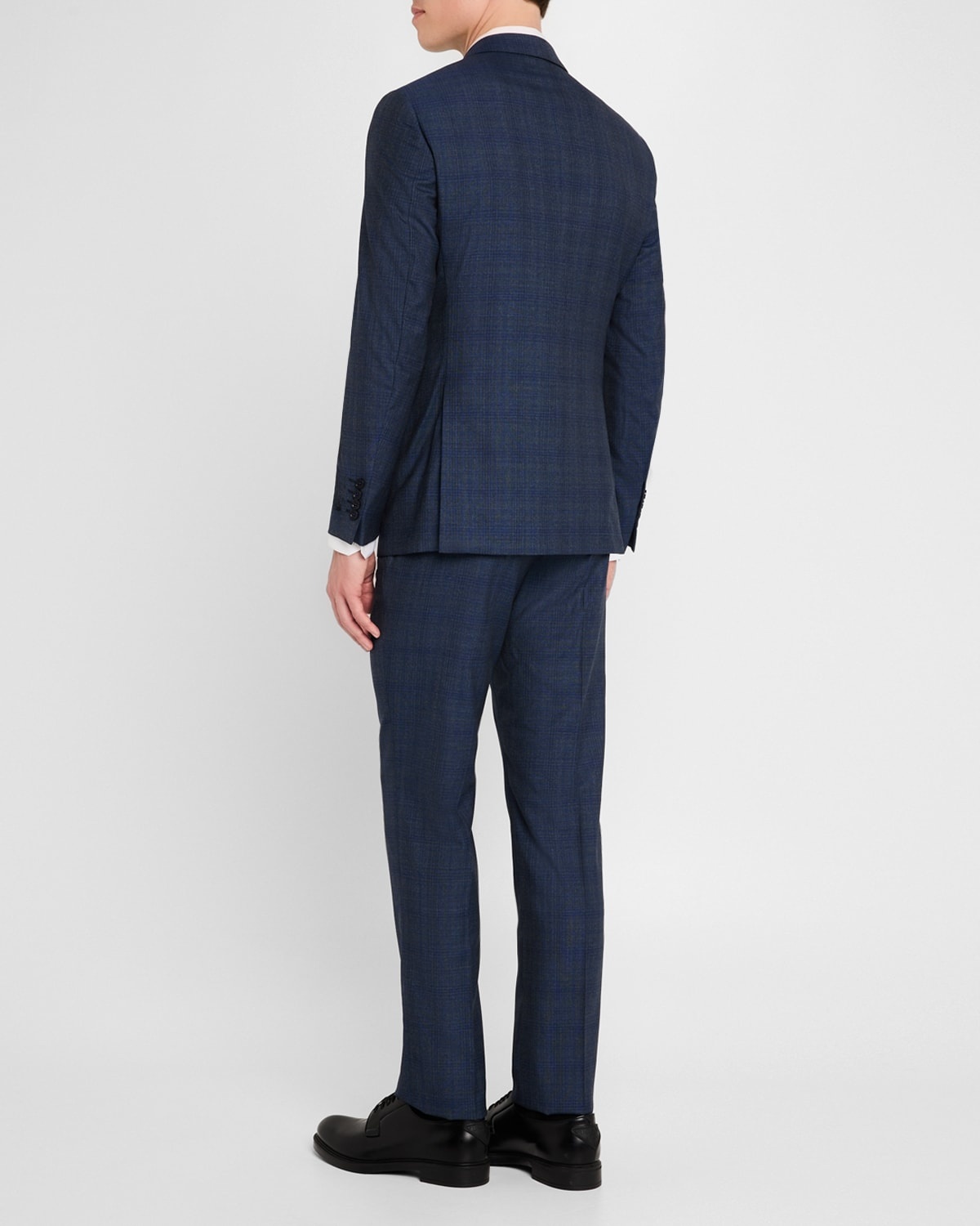 Men's 130s Wool Plaid Suit - 3