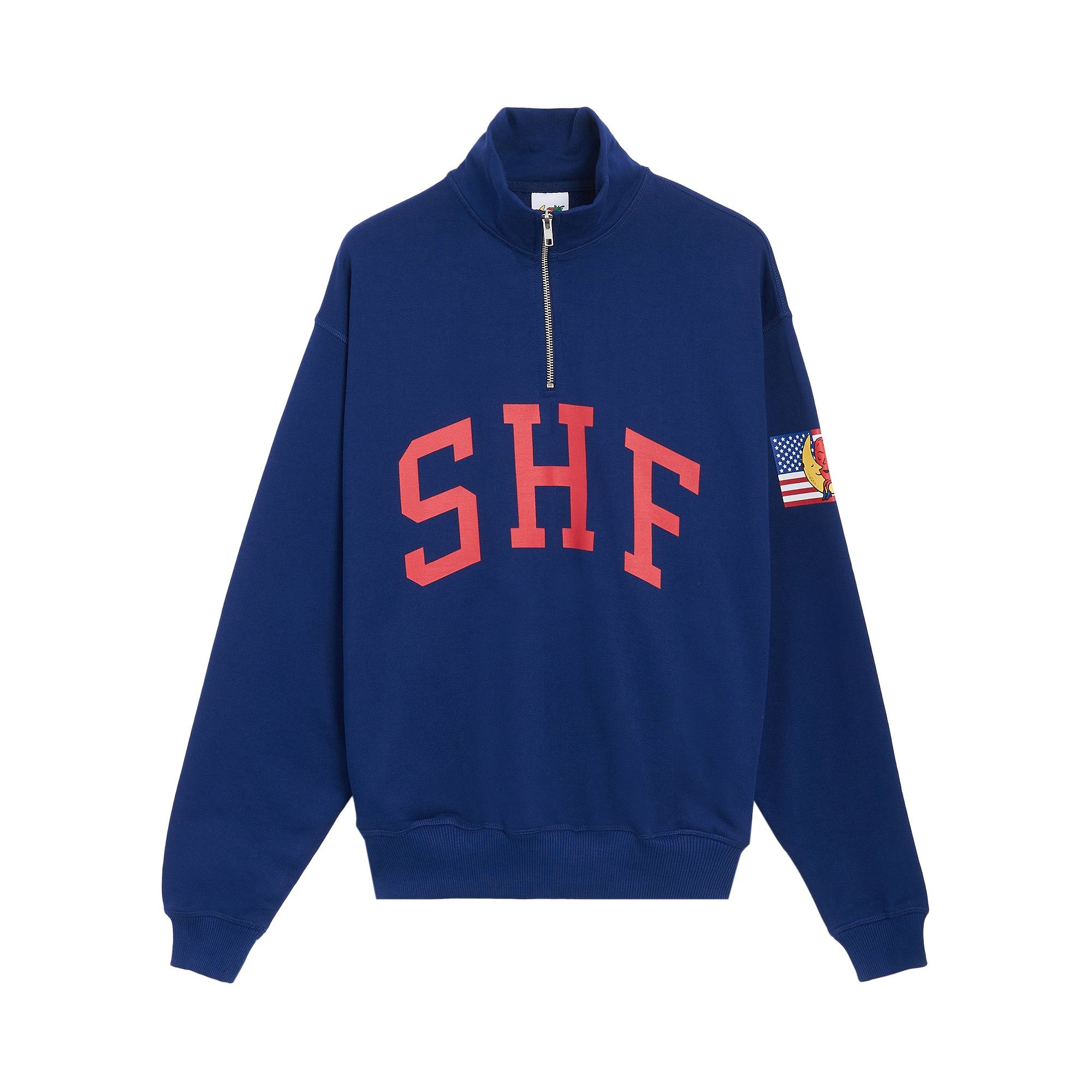 Sky High Farm Workwear 1/4 Zip Sweater 'Blue' - 1