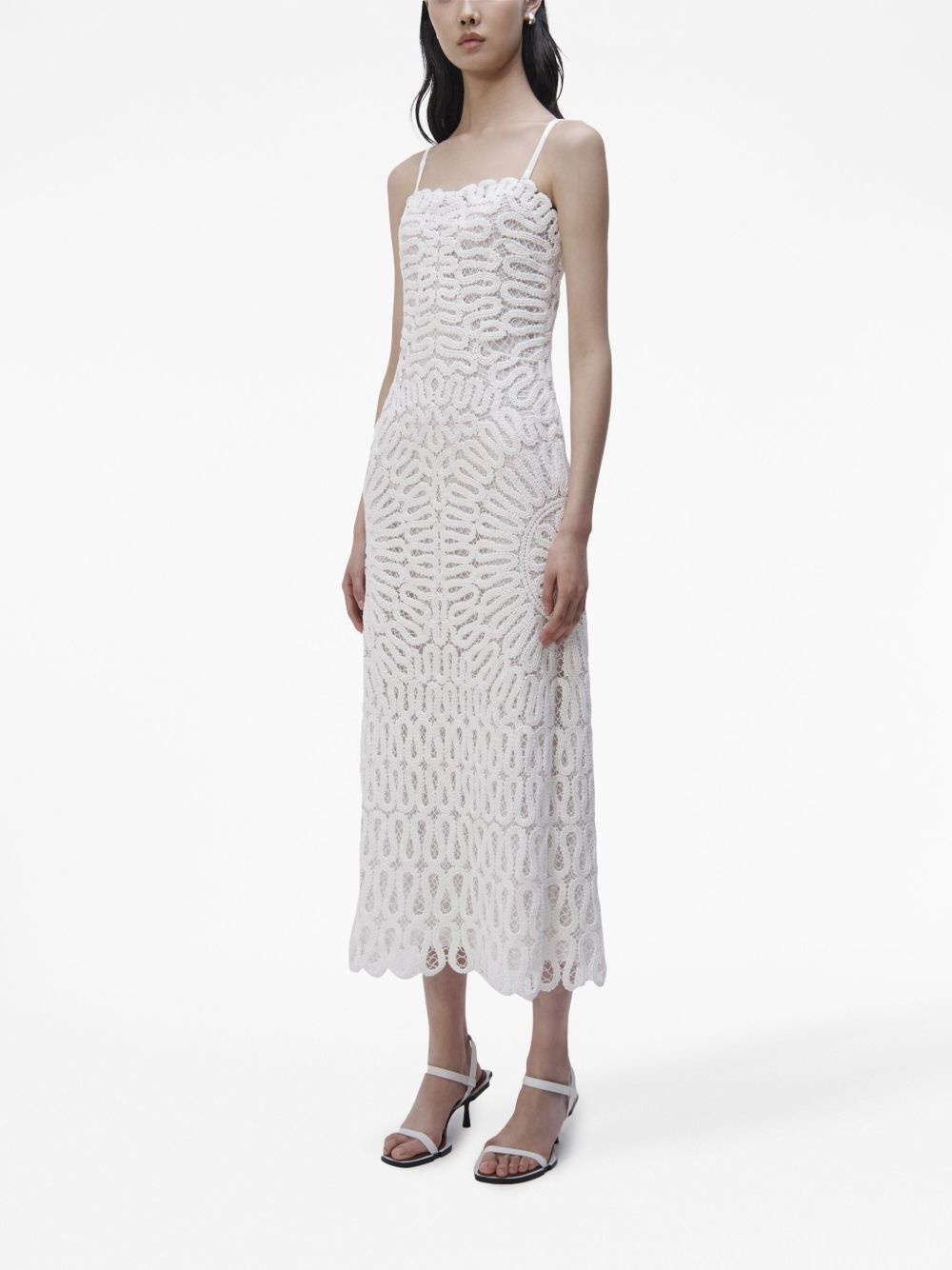 sleeveless lace midi dress - 3