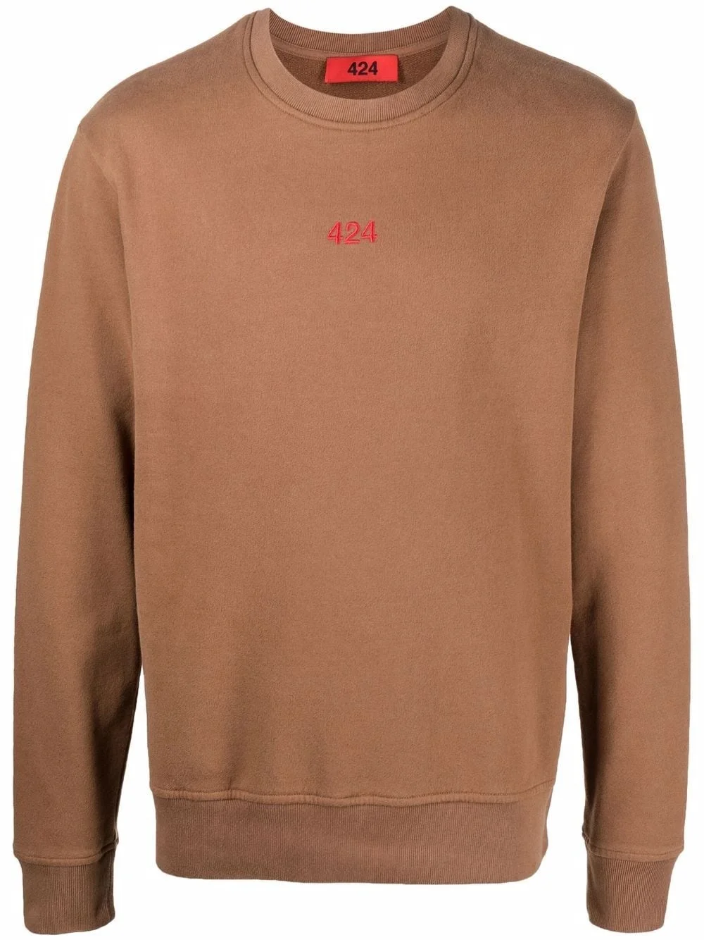 logo-print crew neck sweatshirt - 1