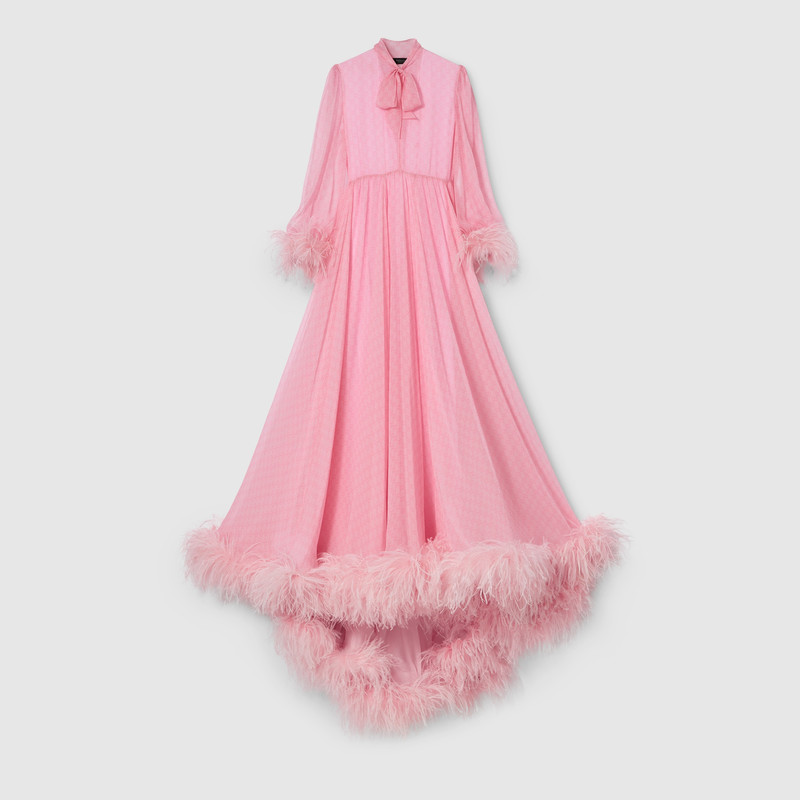 Printed silk chiffon dress 1