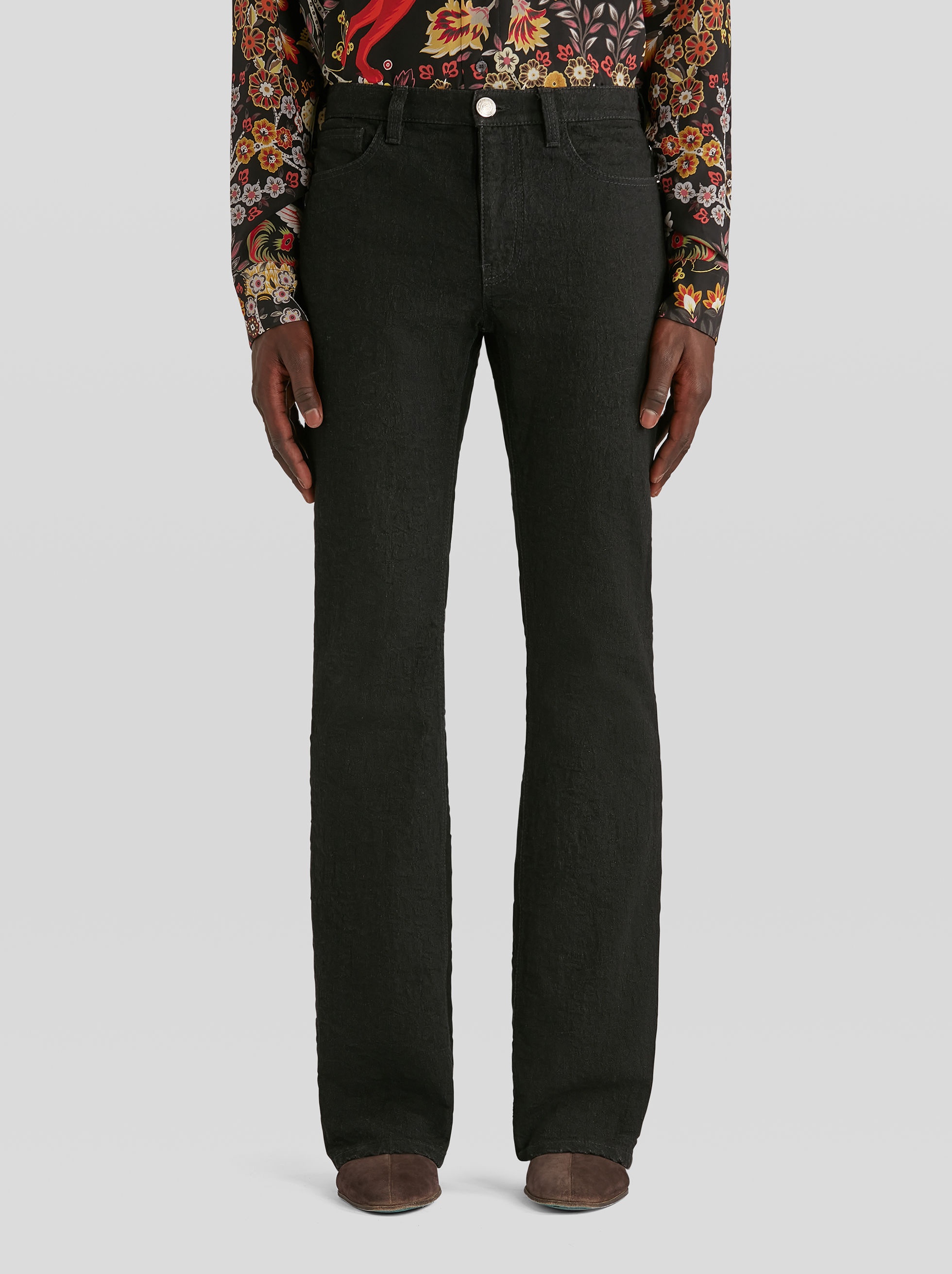 FIVE POCKET JACQUARD JEANS - 2