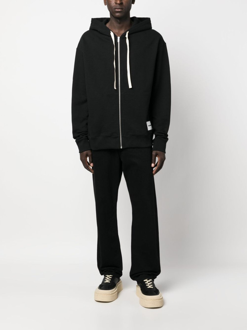 Jil Sander zipped cotton hoodie outlook