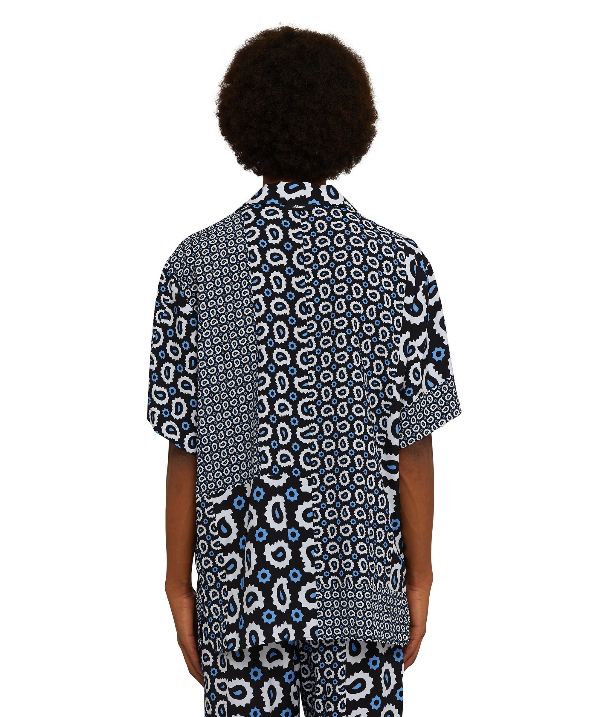 Viscose fluid shirt with "Patchwork Paisley" print - 3